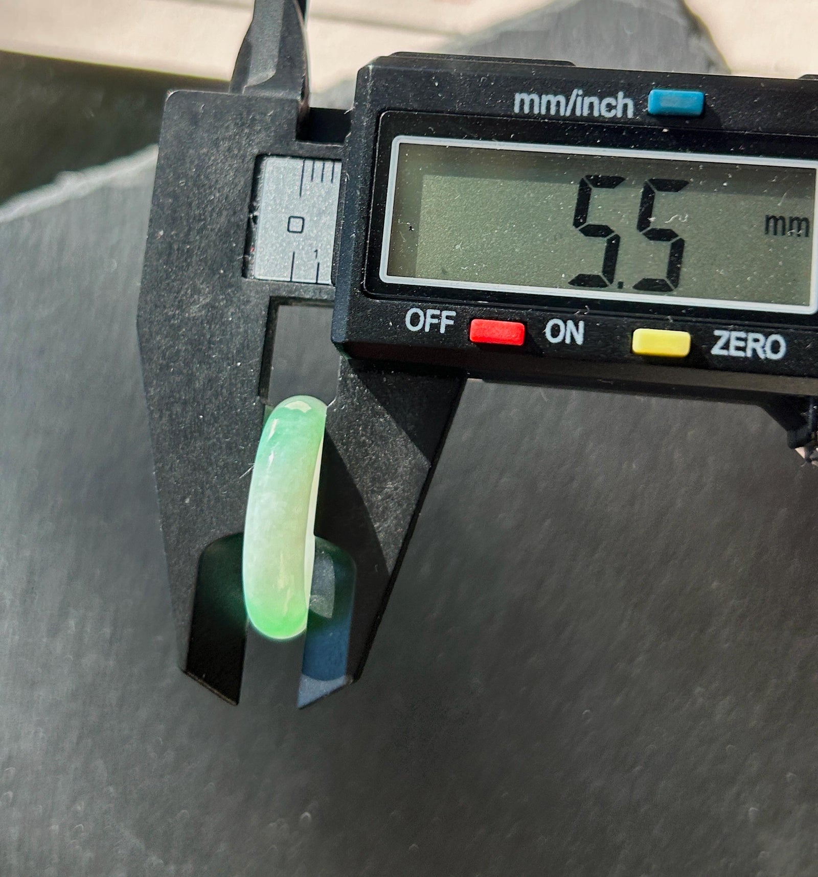 Certified Natural Jadeite Band Ring | Burmese Type A Fine Glutinous Icy White Based Bright Apple Green Jade US - 7, 17.2mm