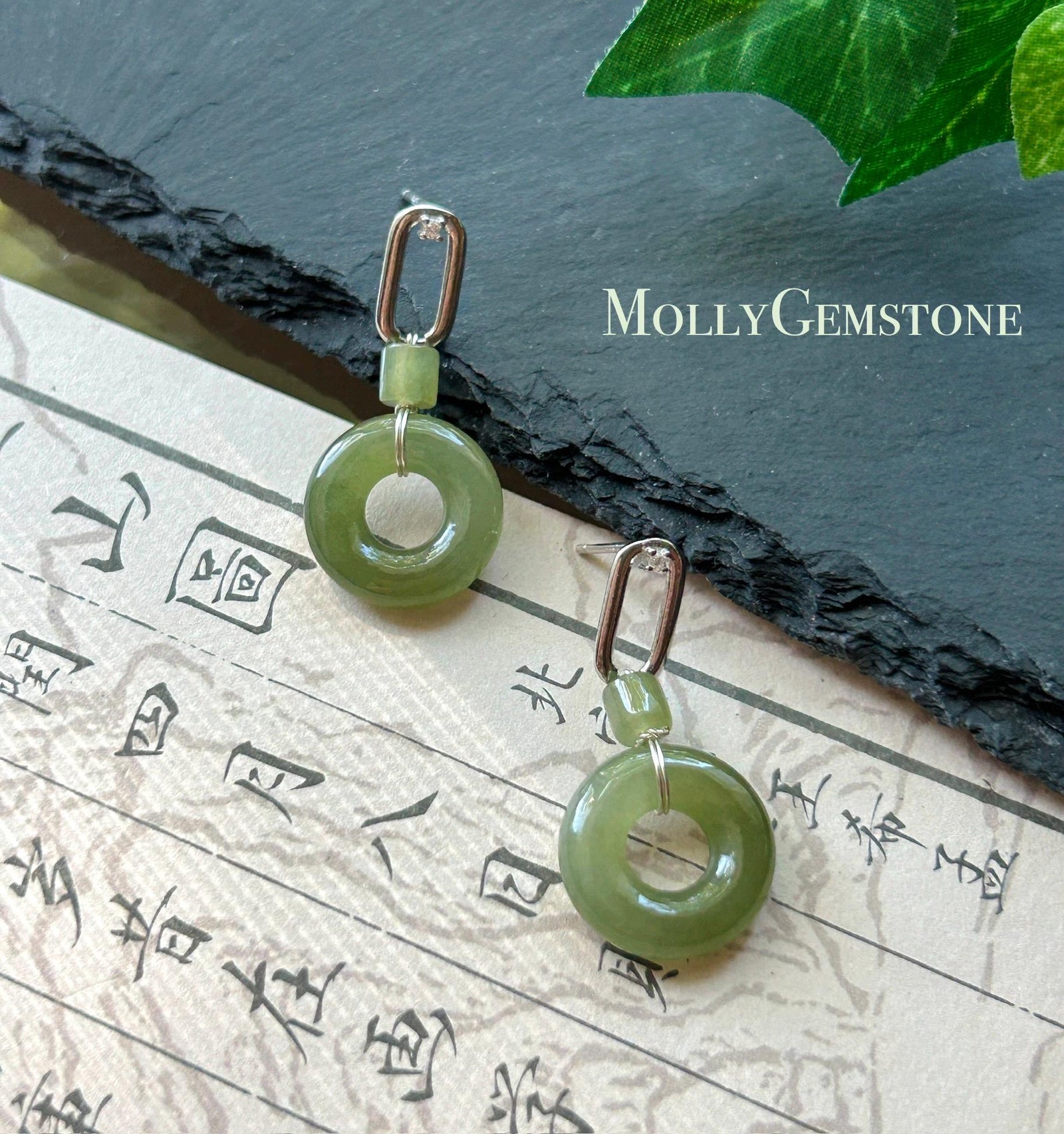 Certified Natural Jadeite Lucky Donut Earrings: Burmese Type A Icy Translucent Monet Garden Lavender/ Green Tea Yellow Jade, Sterling Silver