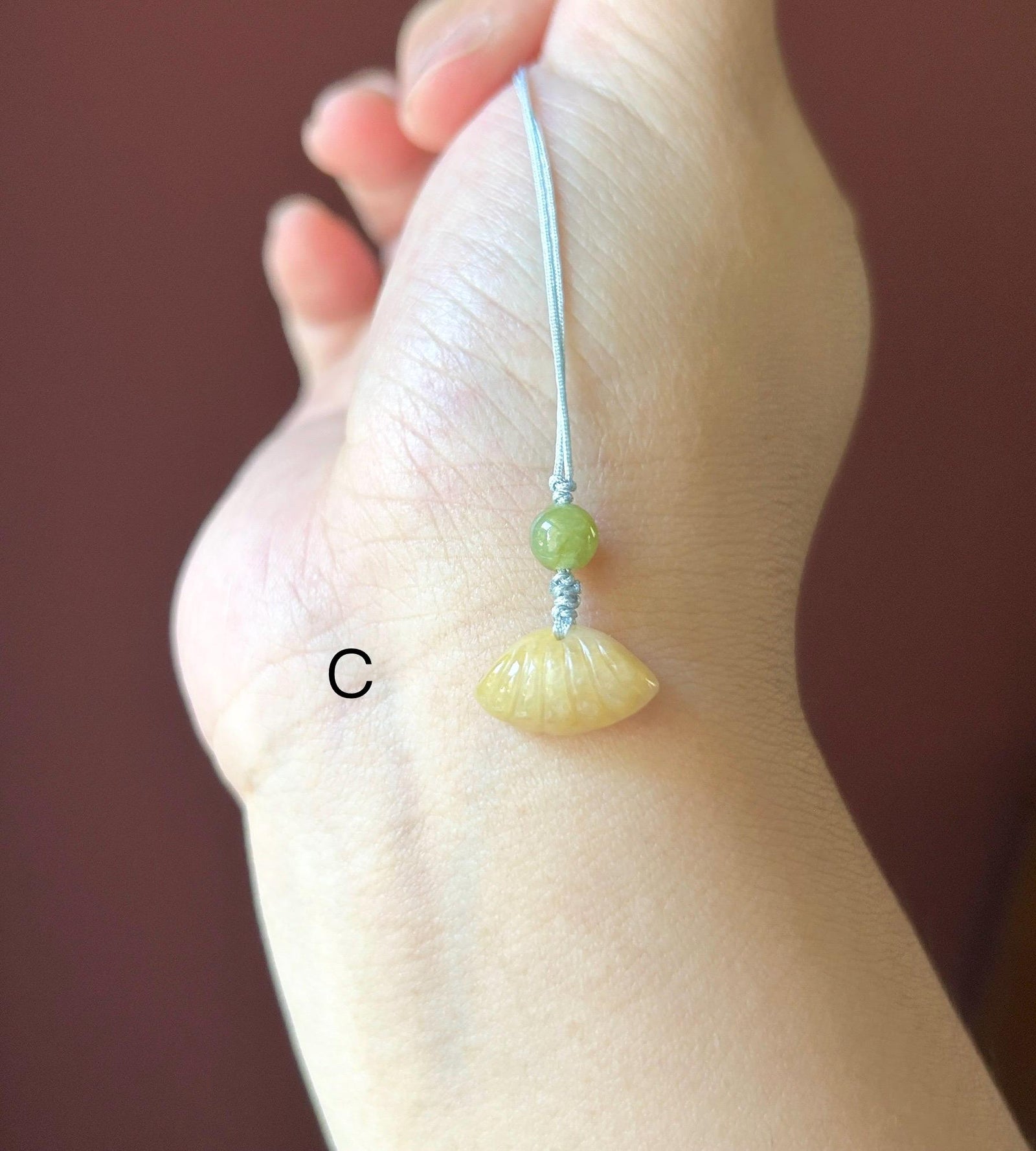 Natural Jadeite Phone Charm Handmade Untreated Type A Burmese Icy Cute HandCarved Sea Shell Jade Protection Amulet