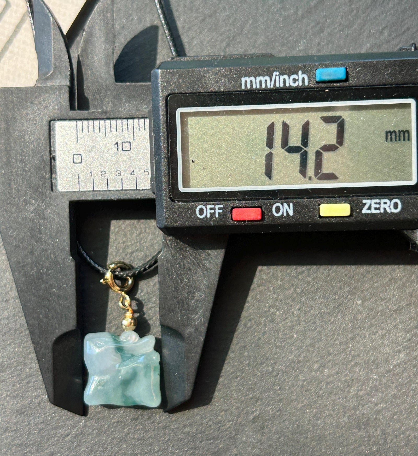 Certified Natural Jadeite Petite Deer Charm | Burmese Type A Highly Translucent Icy Blue with Bluish Green Floral Floral Jade