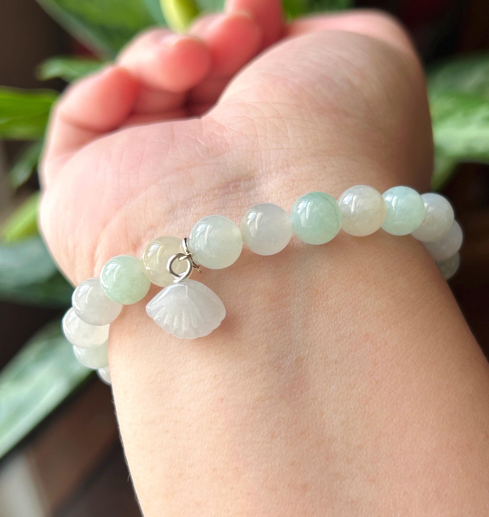 Natural Jadeite Beaded Bracelet Burmese Type A Icy Translucent Pale Macaron Multicolor Jade 8mm Minimalist Jewelry