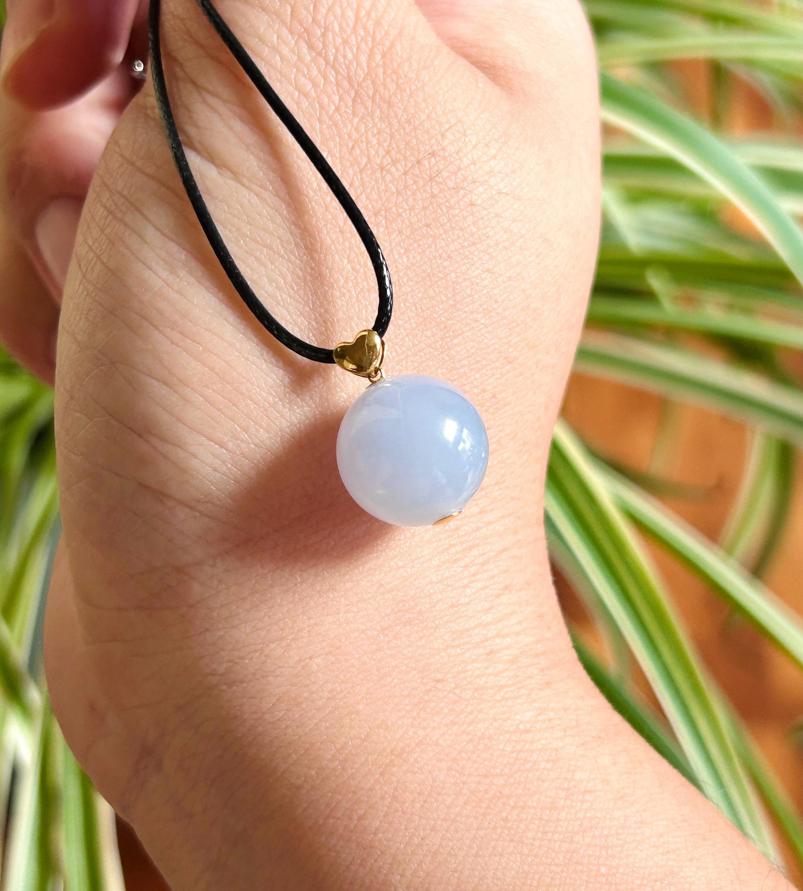 Certified Natural Jadeite Beaded Pendant Burmese Type A Icy Translucent Gelatinous Blue Lavender Jade| 18k Solid Gold Bail