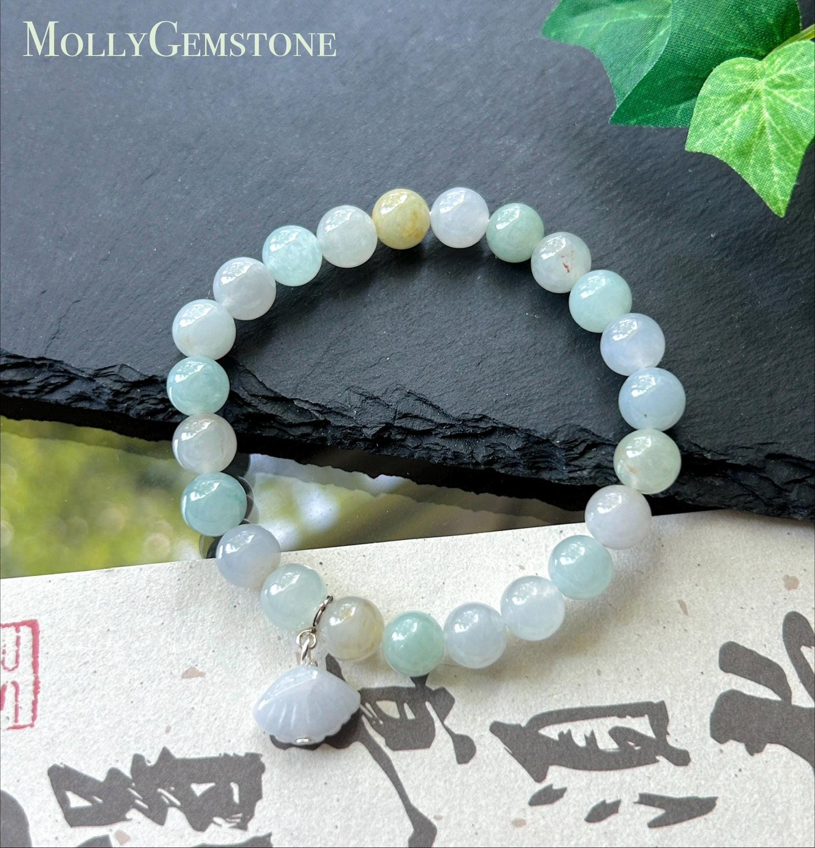 Natural Jadeite Beaded Bracelet Burmese Type A Icy Translucent Pale Macaron Multicolor Jade 8mm Minimalist Jewelry