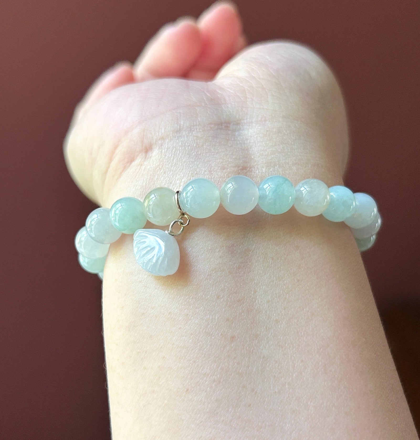 Natural Jadeite Beaded Bracelet Burmese Type A Icy Translucent Pale Macaron Multicolor Jade 8mm Minimalist Jewelry