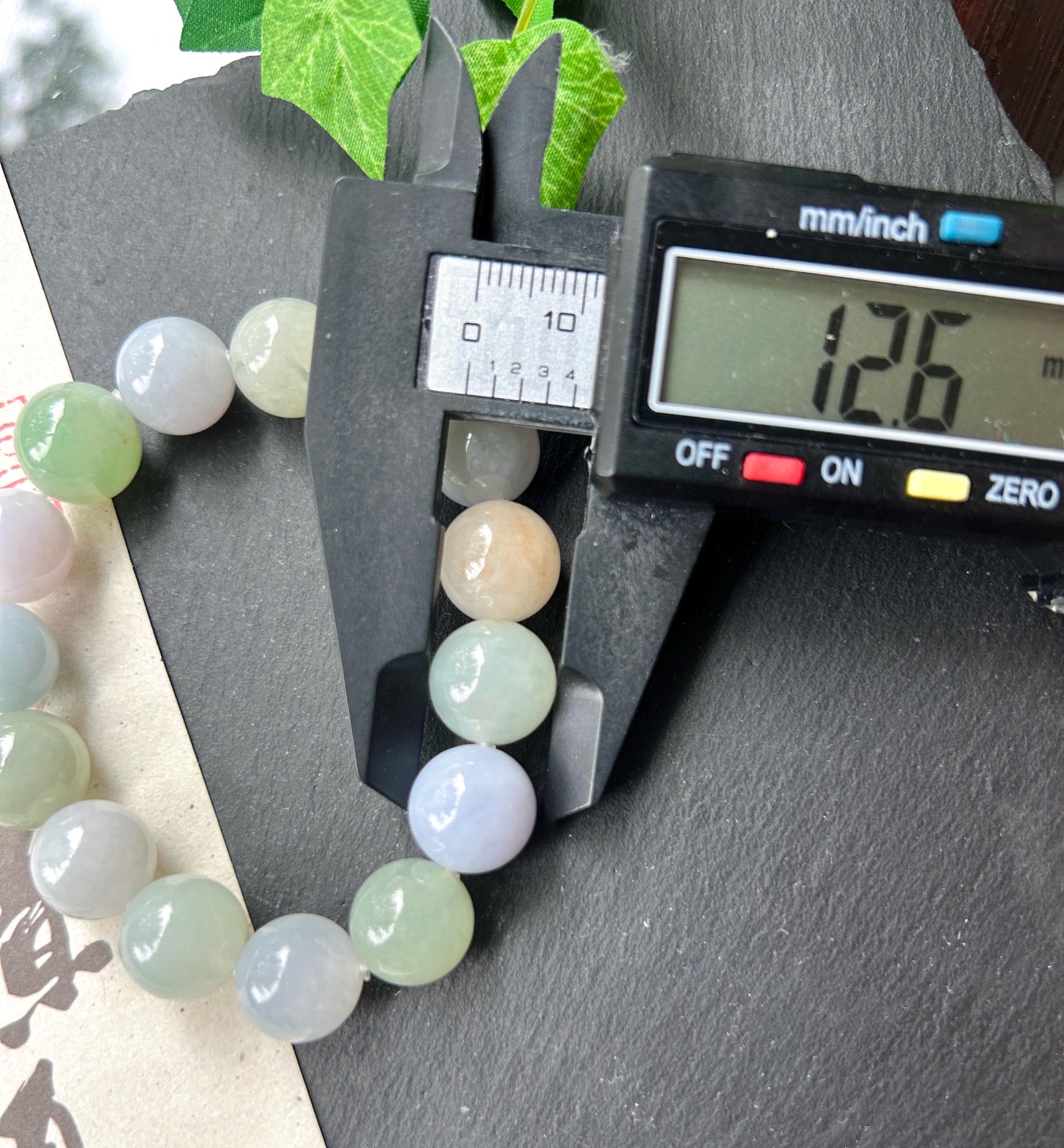 Natural Jadeite Beaded Bracelet, Burmese Type A Fine Translucent Icy Glutinous Macaron Multicolor Jade, 12.5mm