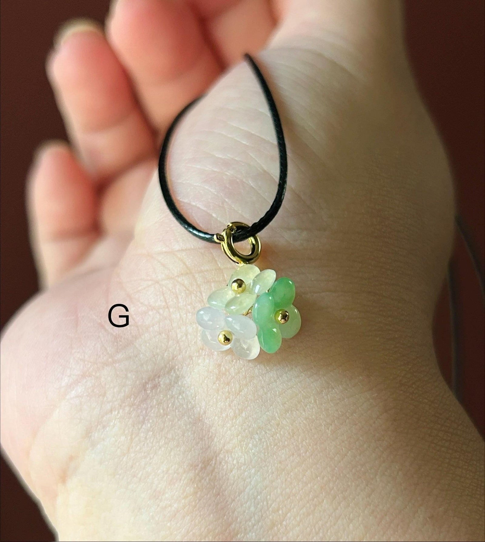 Natural Jadeite Floral Pendant/Beacelet Charm Dual Purpose Jewelry Burmese Type A Icy Translucent Multicolor Jade Flower