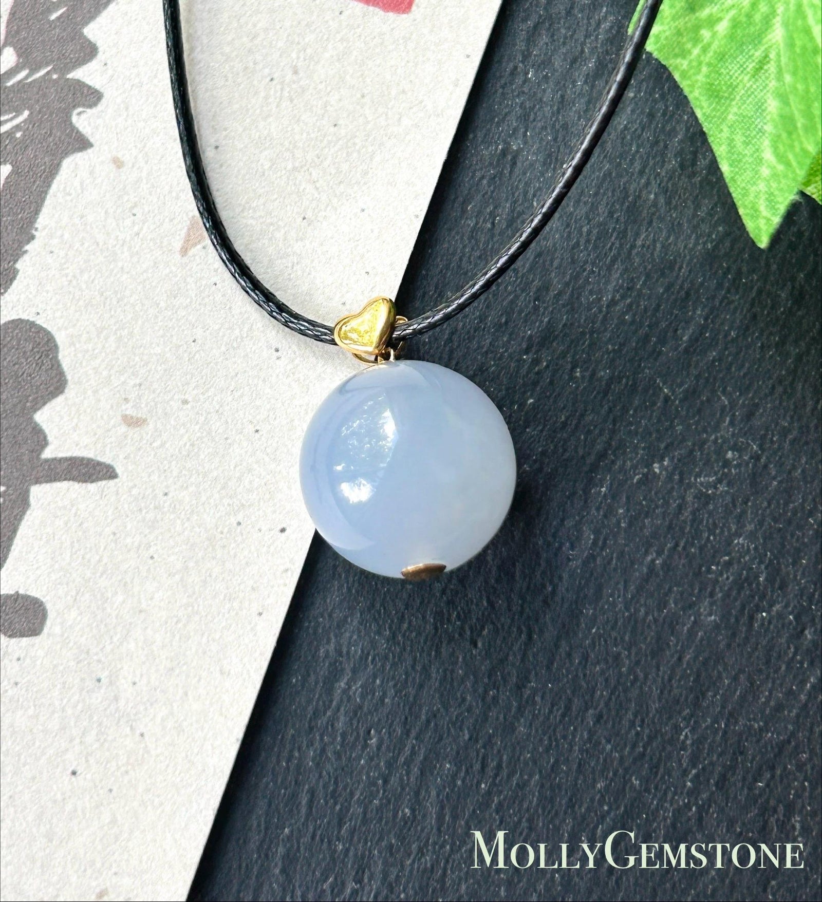 Certified Natural Jadeite Beaded Pendant Burmese Type A Icy Translucent Gelatinous Blue Lavender Jade| 18k Solid Gold Bail