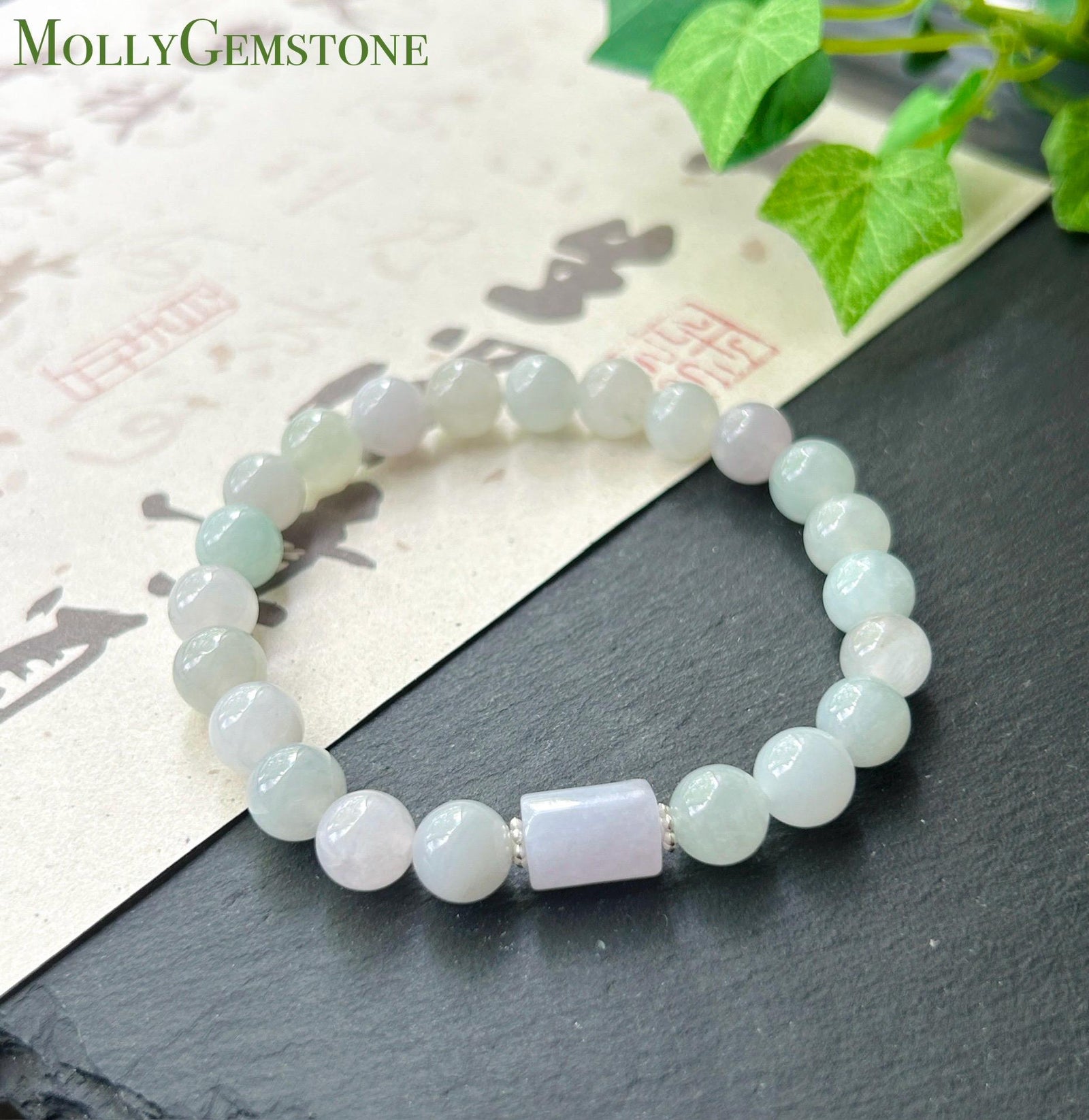 Natural Jadeite Beaded Bracelet Burmese Type A Icy Translucent Pastel Macaron Multicolor Jade 8mm Minimalist Jewelry