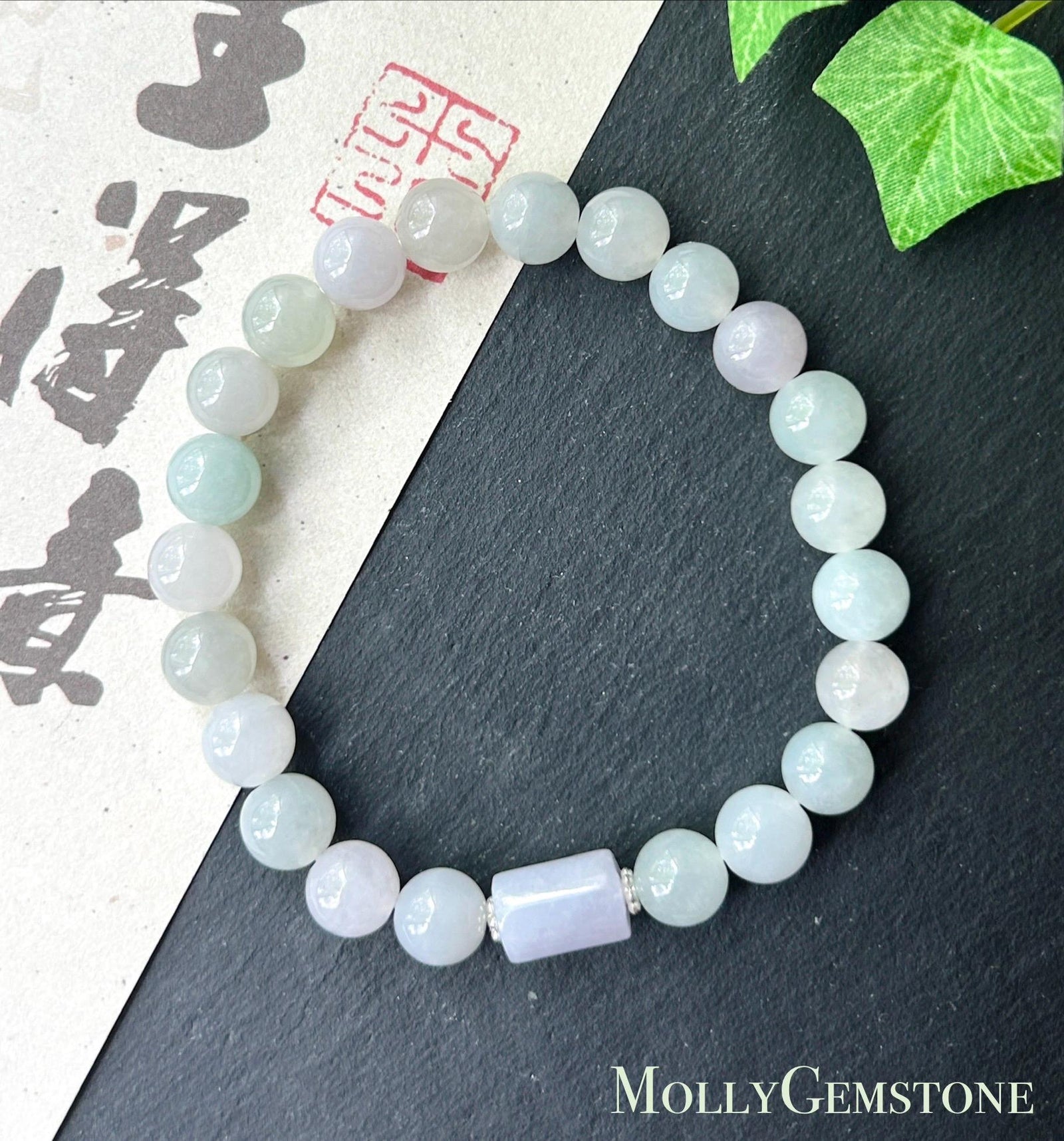 Natural Jadeite Beaded Bracelet Burmese Type A Icy Translucent Pastel Macaron Multicolor Jade 8mm Minimalist Jewelry
