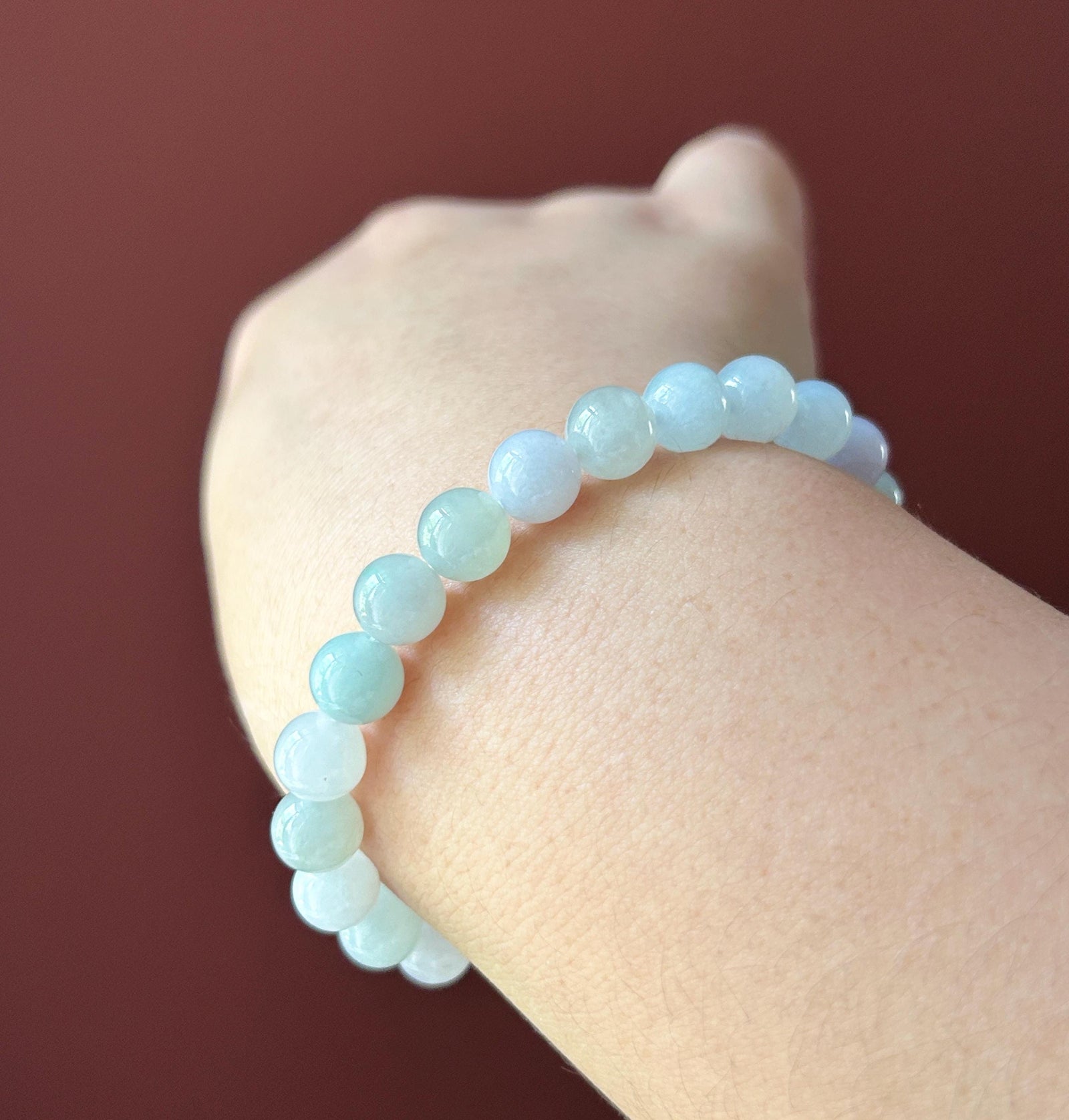 Natural Jadeite Beaded Bracelet Burmese Type A Icy Translucent Pastel Macaron Multicolor Jade 8mm Minimalist Jewelry