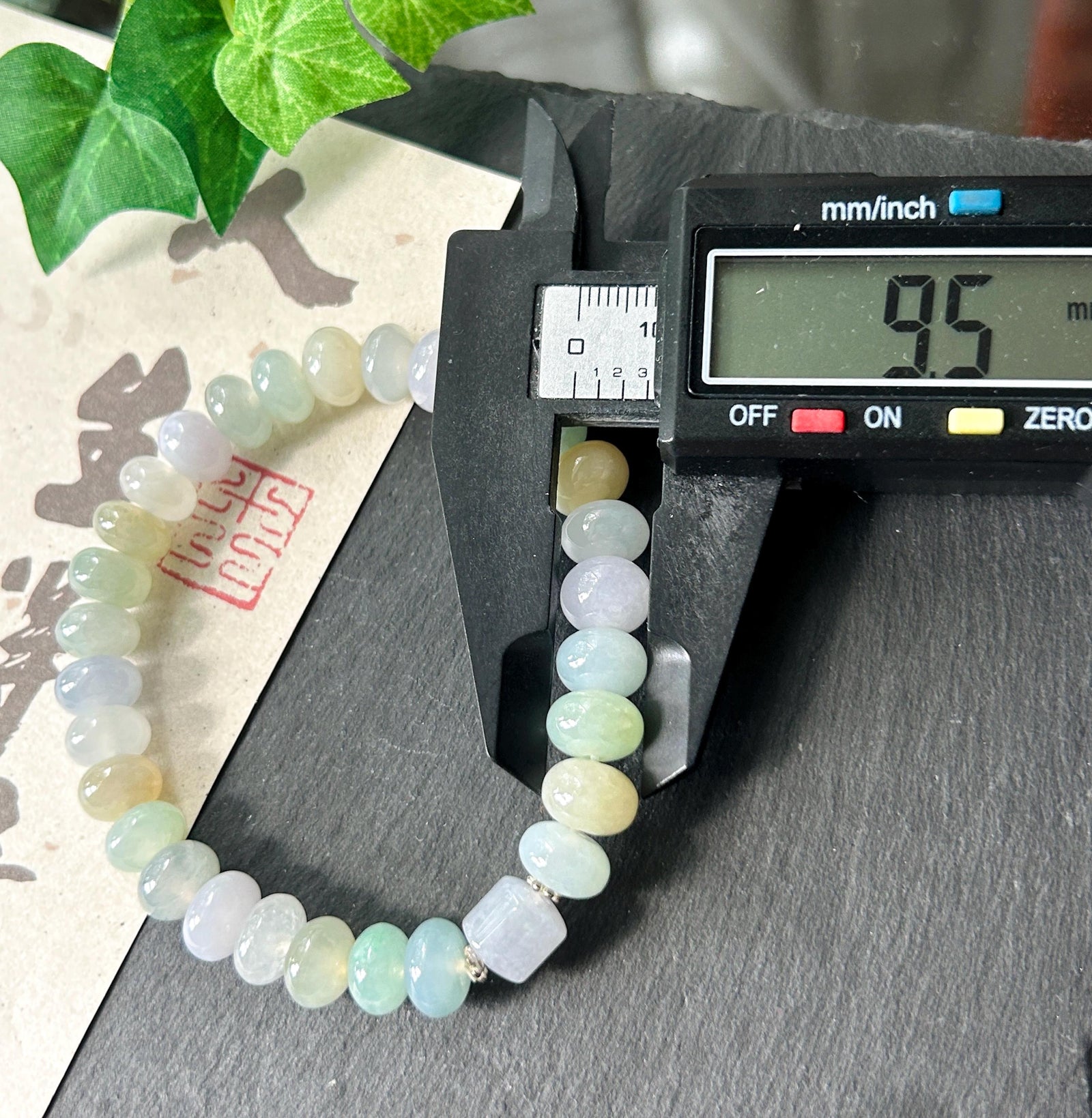 Natural Jadeite Beaded Bracelet, Burmese Type A Untreated Highly Translucent Icy Glutinous Candy Macaron Multicolor Jade, 9.5mm