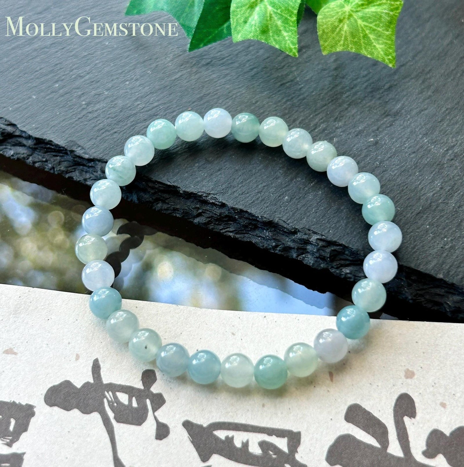 Natural Jadeite Beaded Bracelet, Burmese Type A Untreated Highly Translucent Icy Glutinous Pastel Macaron Multicolor Jade, 6.5mm