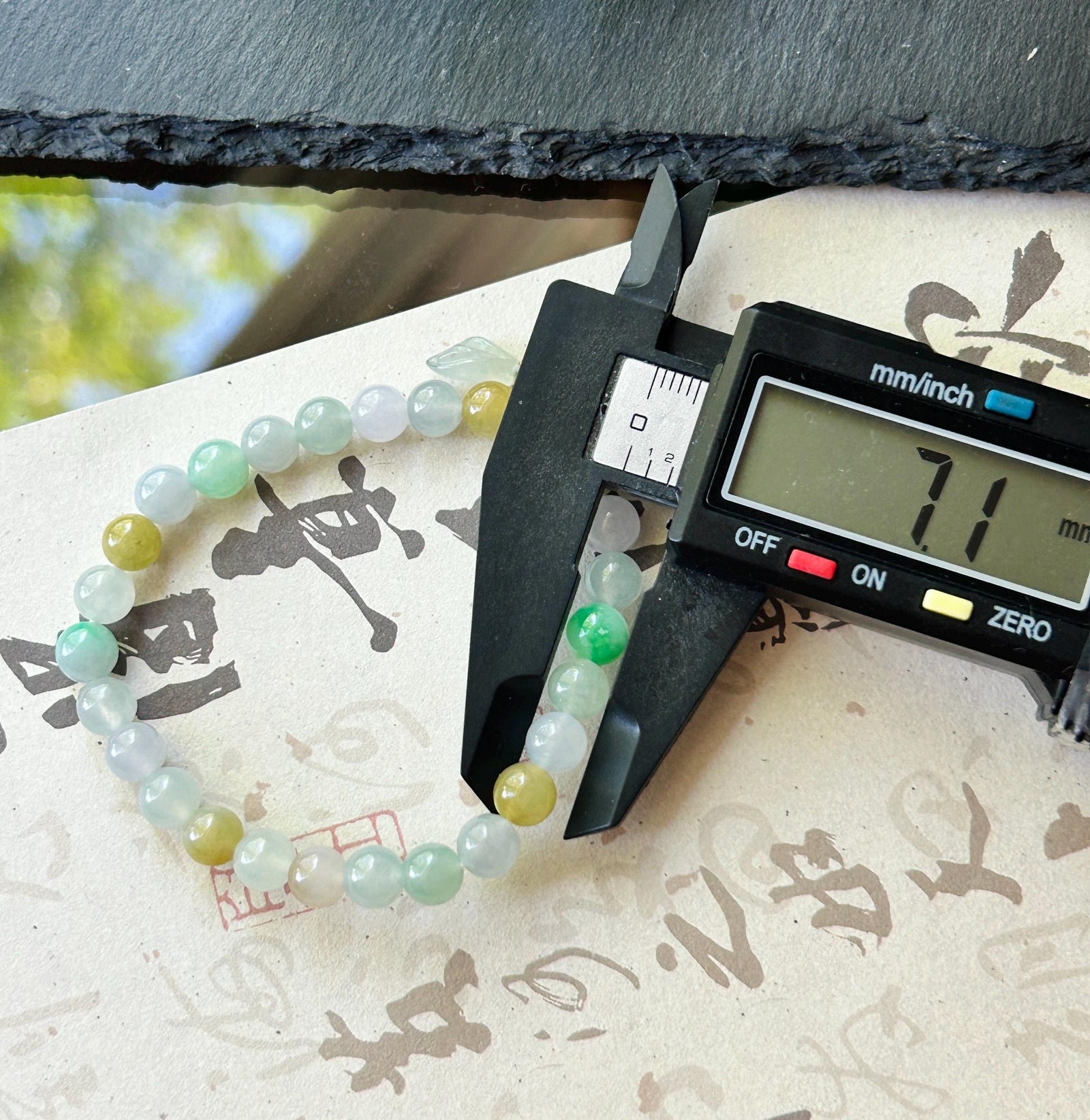 Natural Jadeite Beaded Bracelet, Burmese Type A Untreated Highly Translucent Icy Macaron Multicolor Jade, 7mm
