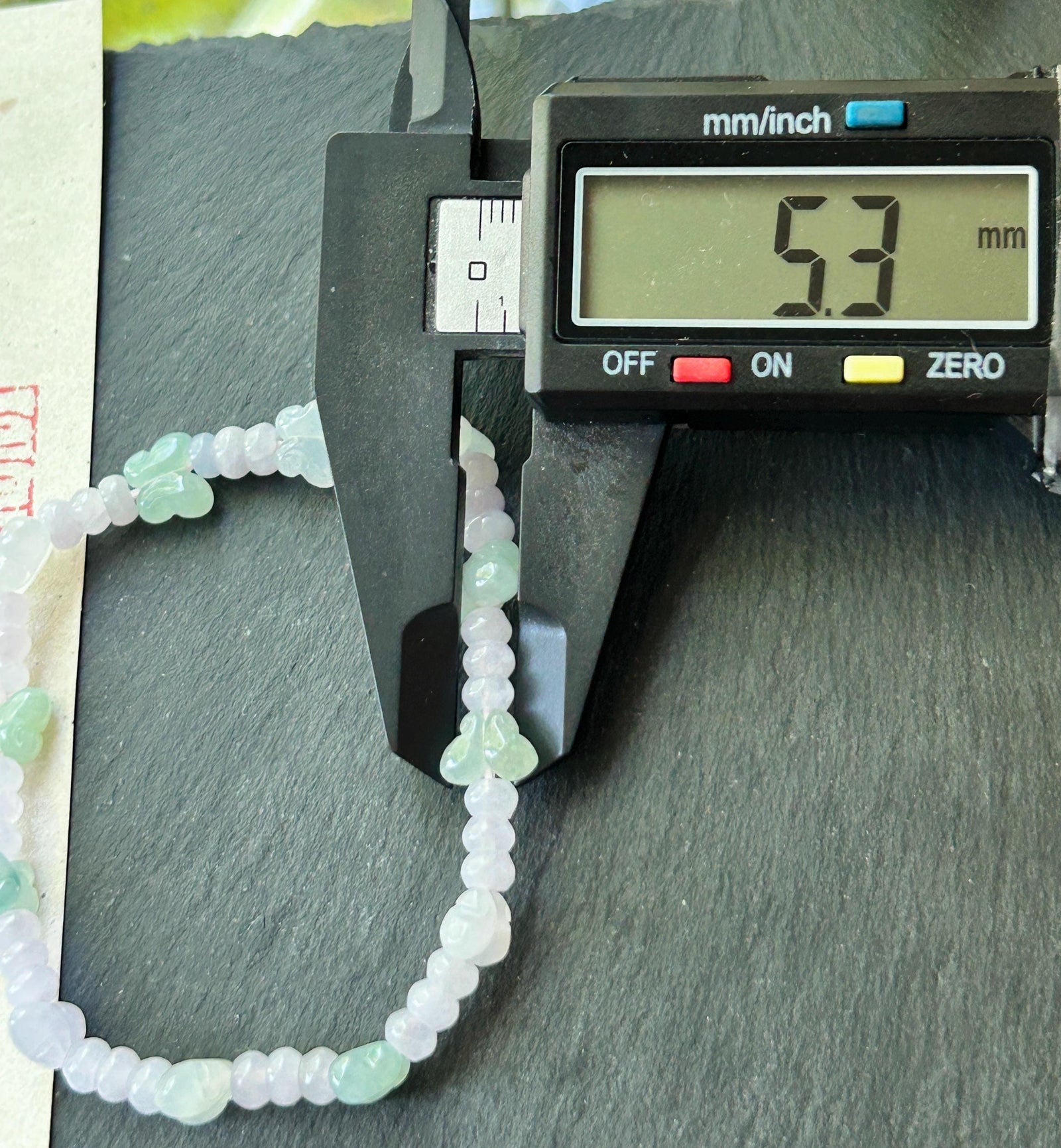 Natural Jadeite Beaded Bracelet Burmese Type A Icy Translucent Soft Pink Lavender Abacus Jade Beads & Pale Green Butterfly Charms 5-8mm