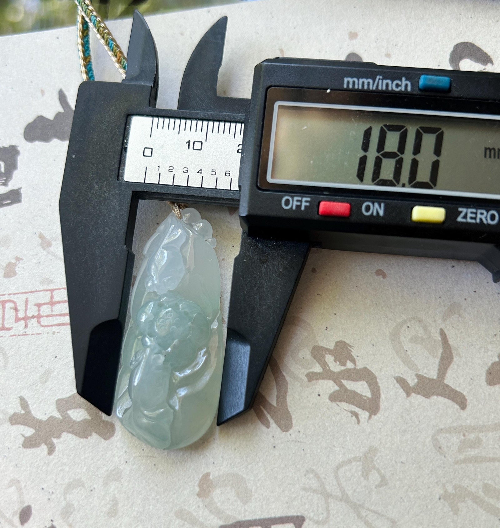 Natural Jadeite Fish & Lotus Pendant - Burmese Type A Highly Translucent Icy Pale Green Jade, Adjustable Cord