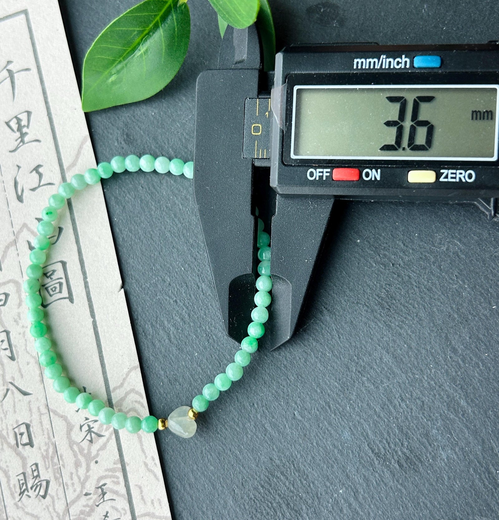 Natural Jadeite Beaded Bracelet – Burmese Type A Fine Glutinous Fresh Apple Green Jade, 3.5mm, Minimalist Jewelry