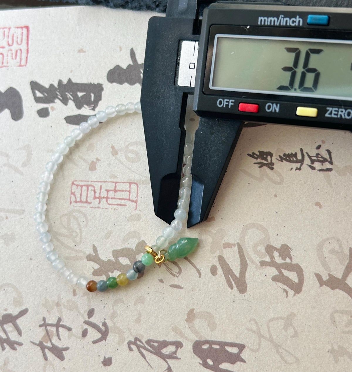 Natural Jadeite Beaded Bracelet – Burmese Type A Highly Translucent Icy Moonlight White Jade with Rainbow Focal, 3.6mm, Minimalist Jewelry