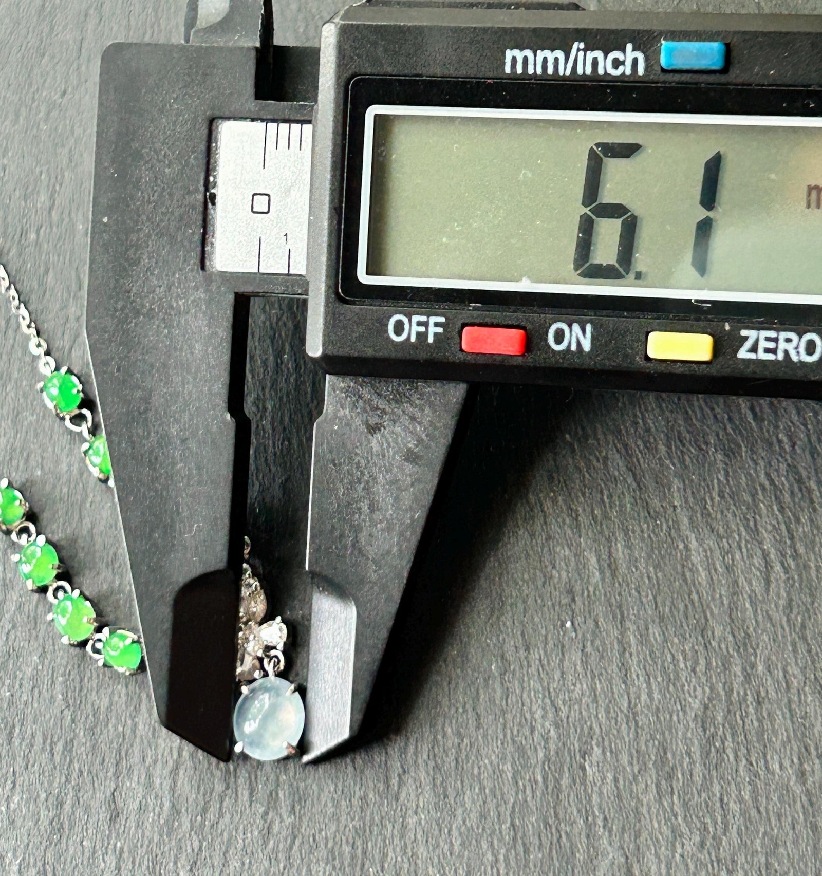 Certified Natural Jadeite Cabochon Designer Necklace, Burmese Type A Highly Translucent Icy Glacier Blue & Green Jade, 925 Sterling Silver