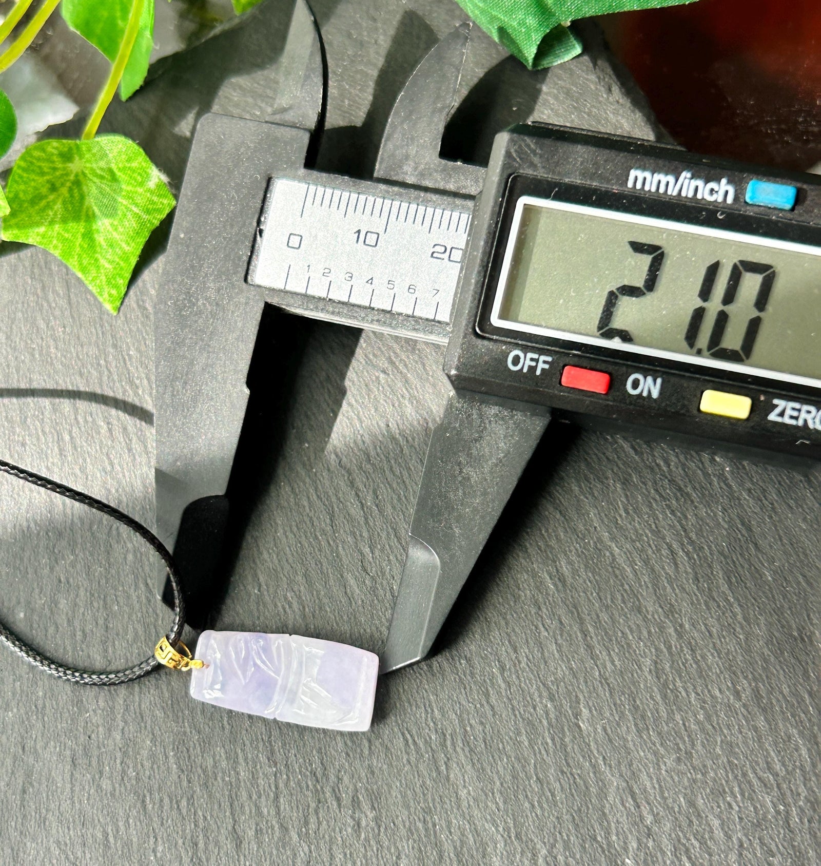 Natural Jadeite Bamboo Pendant | Burmese Type A Highly Translucent Icy Vivid Pinkish Lavender Jade, 18k Solid Gold Bail
