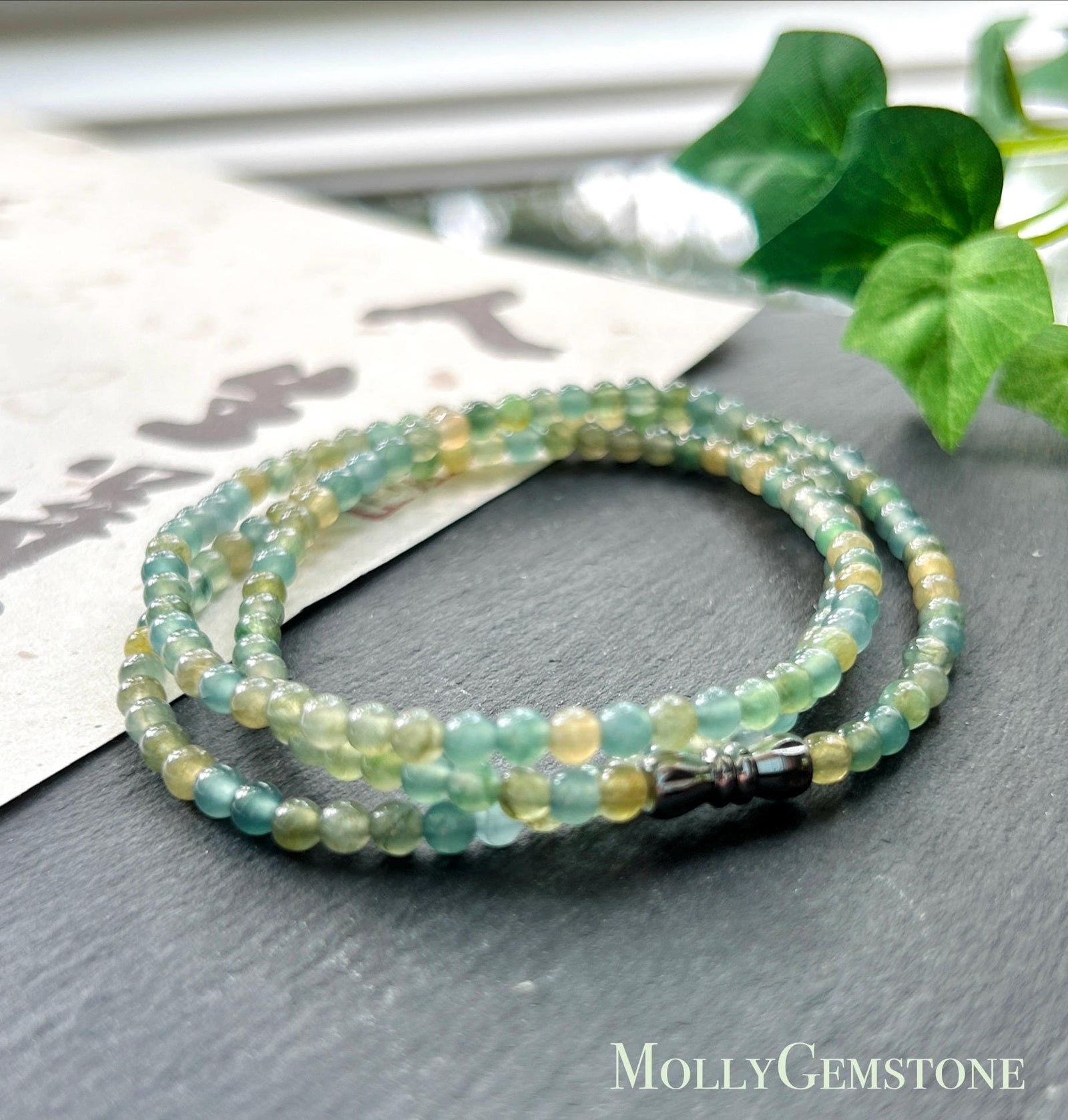 Natural Jadeite Beaded Stacked Bracelet or Necklace Jewelry | Guatemalan Type A Translucent Icy Multicolor Jade 3.5mm