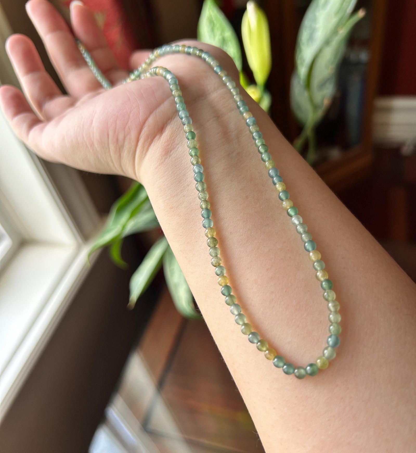 Natural Jadeite Beaded Stacked Bracelet or Necklace Jewelry | Guatemalan Type A Translucent Icy Multicolor Jade 3.5mm