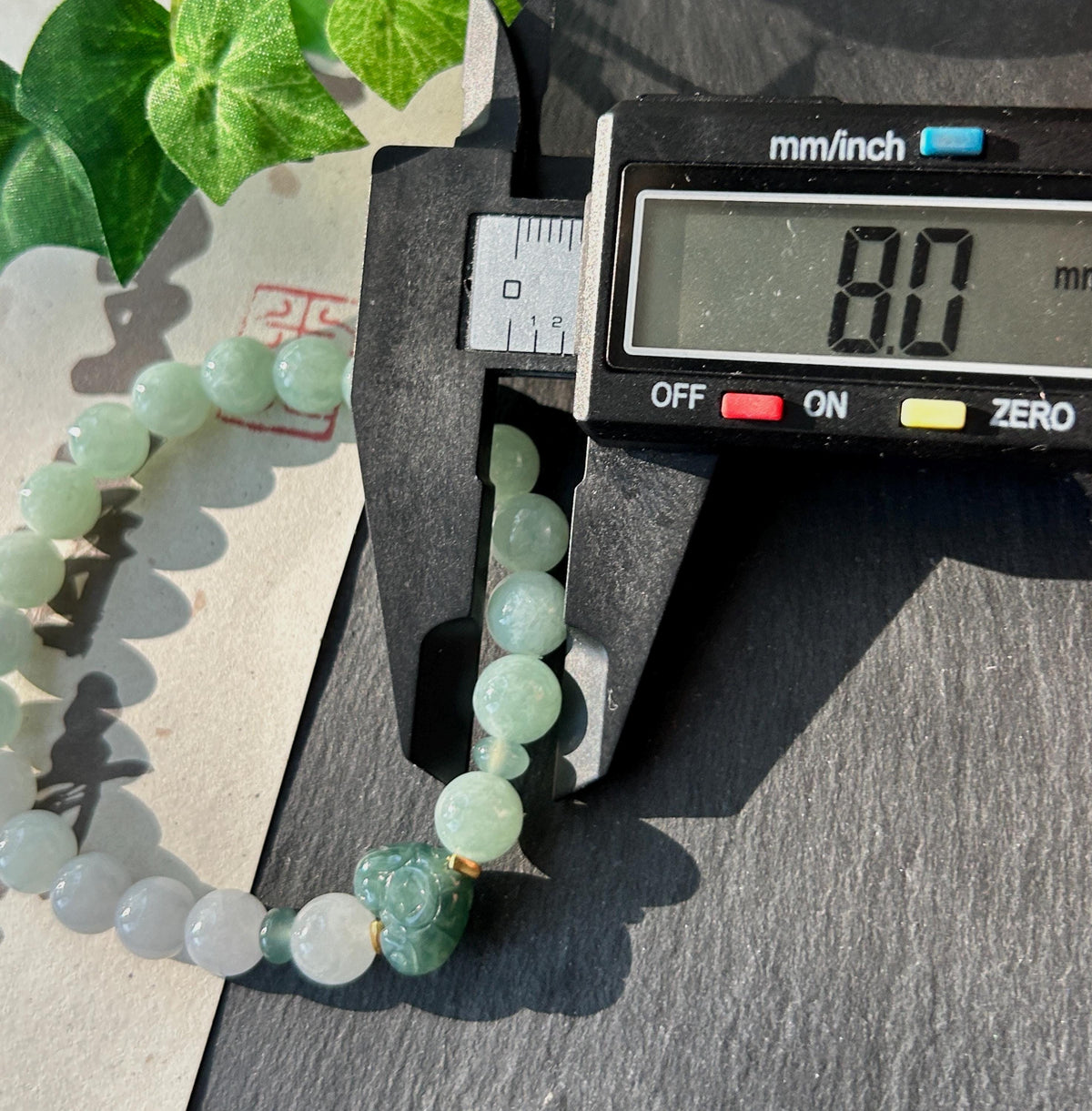 Natural Jadeite Beaded Bracelet, Burmese Type A Untreated Translucent Pale Apple Green, Blue, Icy White Gradient Color Jade, 8mm