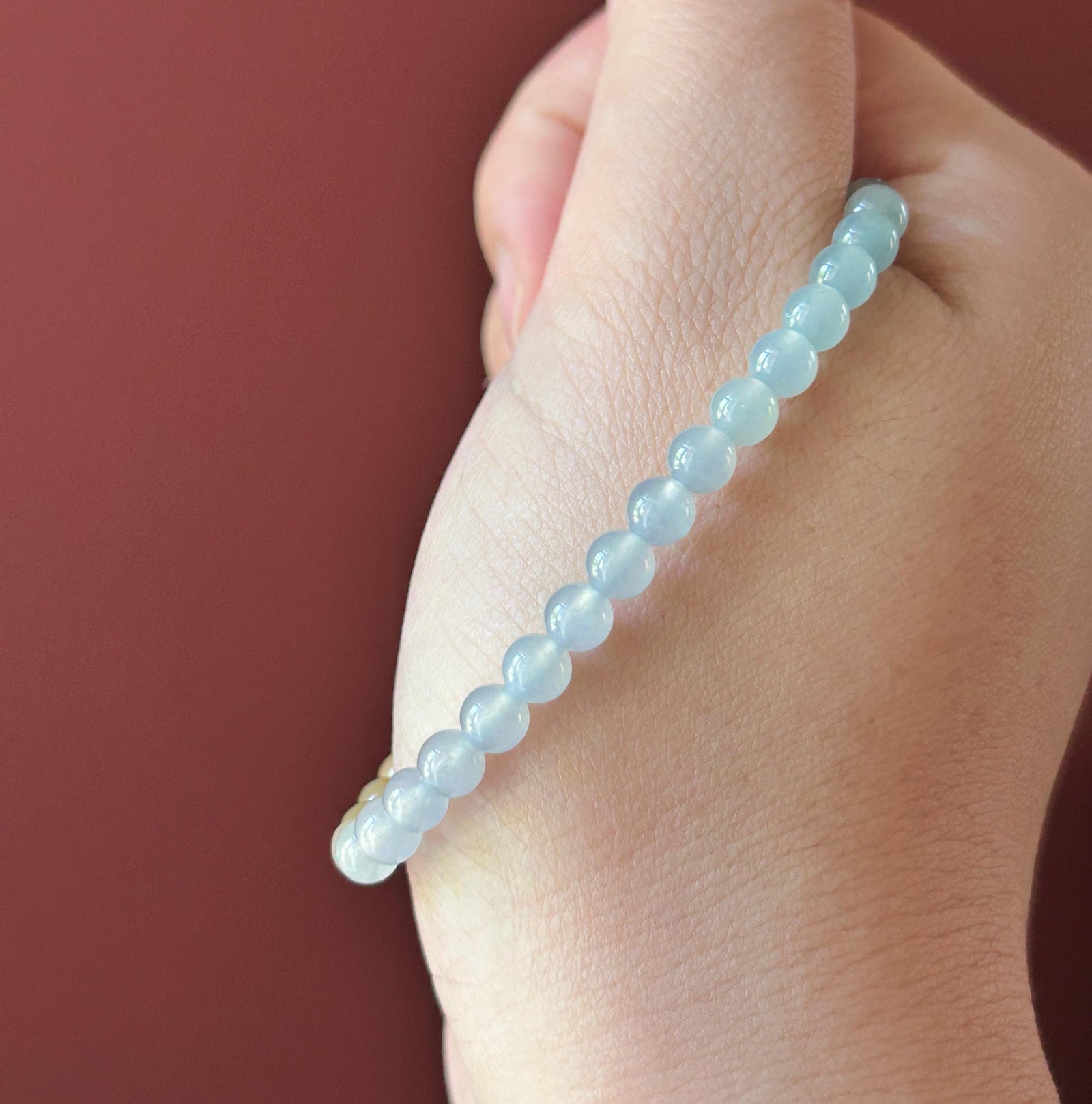 Natural Jadeite Beaded Bracelet, Burmese Type A Untreated Highly Translucent Icy Vivid Rainbow Gradient Multicolor Jade, 5mm