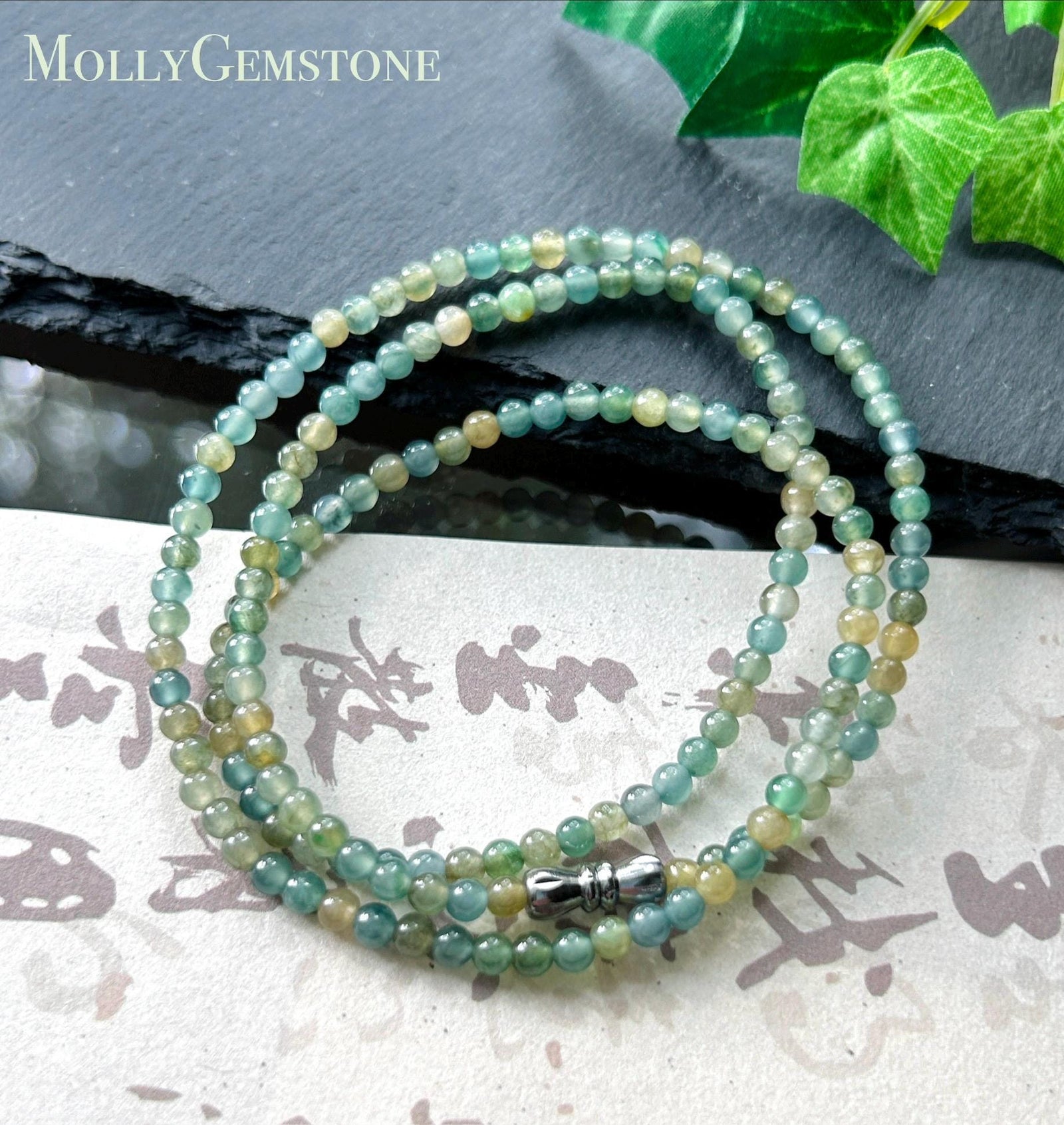 Natural Jadeite Beaded Stacked Bracelet or Necklace Jewelry | Guatemalan Type A Translucent Icy Multicolor Jade 3.5mm