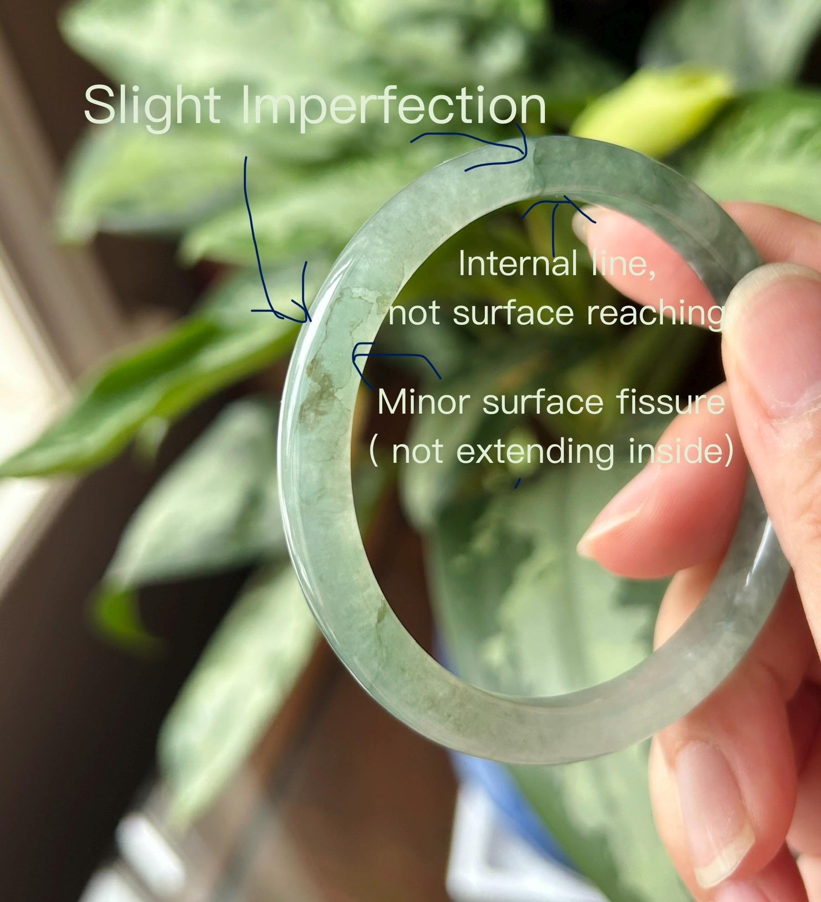 Certified Natural Jadeite Bangle – Burmese Type A Untreated Icy Glutinous Clear Water Green Jade, Thin Round- D Cut, 54-55mm