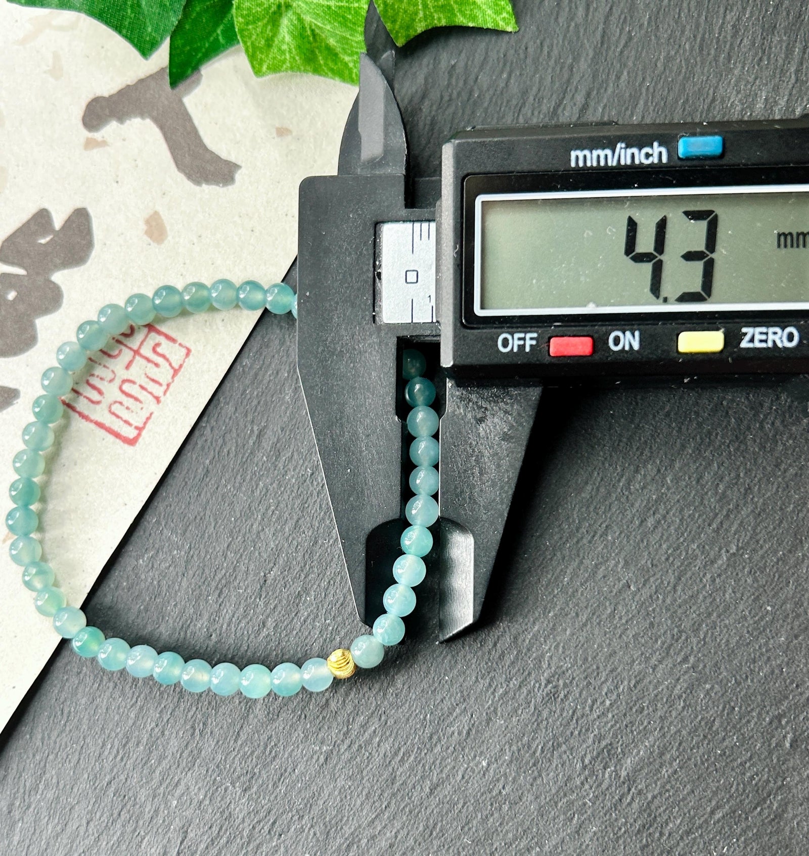 Natural Jadeite Beaded Bracelet – Burmese Type A Highly Translucent Icy Soft Denim Blue Jade, 4.3mm, Minimalist Jewelry