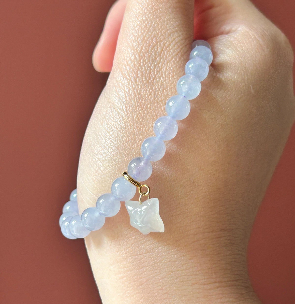 Natural Jadeite Beaded Bracelet – Burmese Type A Highly Translucent Icy Soft Lavender Lilac Jade, 6.6mm, Minimalist Jewelry