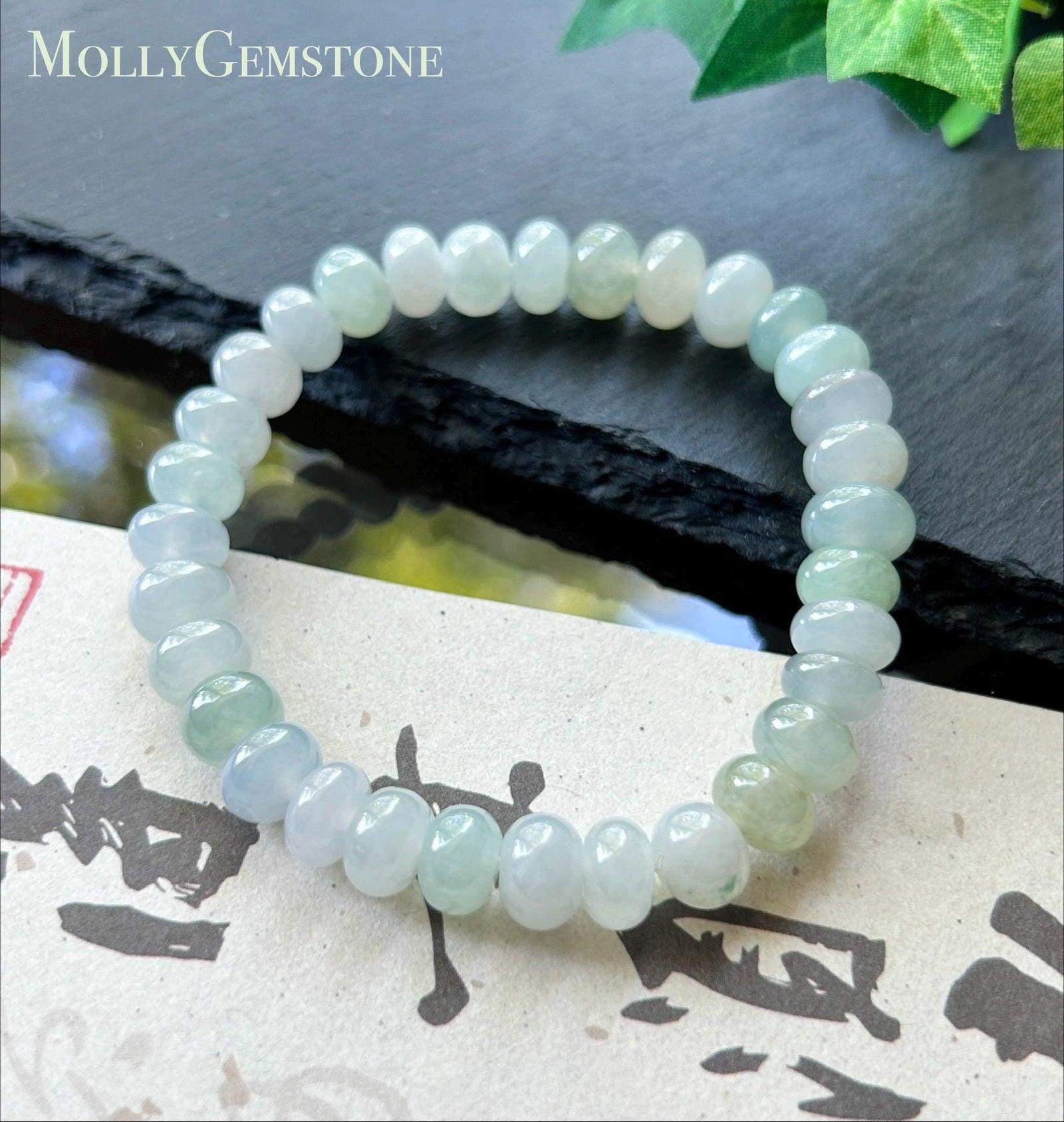 Natural Jadeite Beaded Bracelet – Burmese Untreated Type A Highly Translucent Icy Gelatinous Pale Macaron Multicolor Jade, 8.8mm