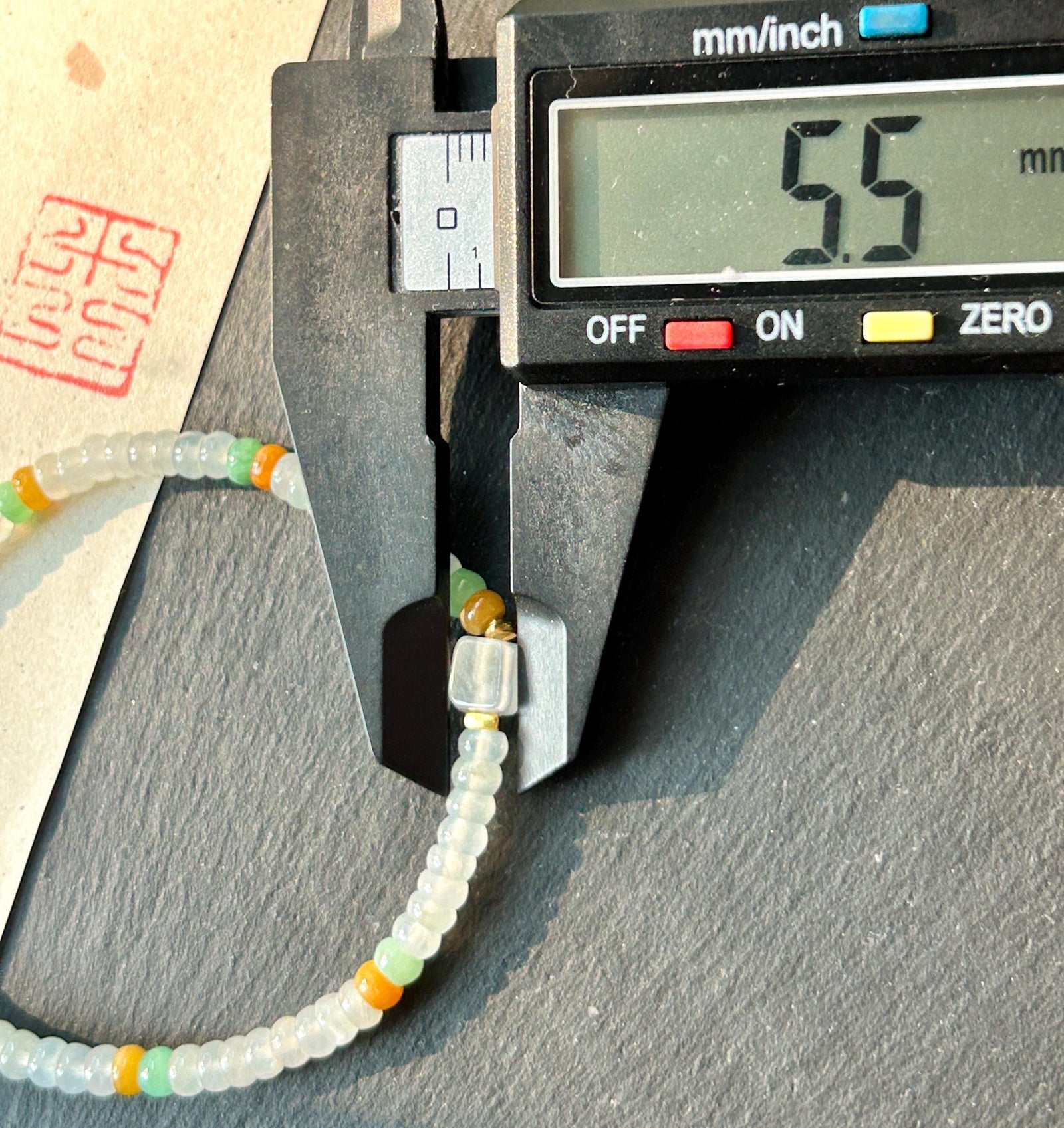 Natural Jadeite Beaded Bracelet Burmese Type A Highly Translucent Icy White, Green & Yellow Abacus Jade Beads 4mm