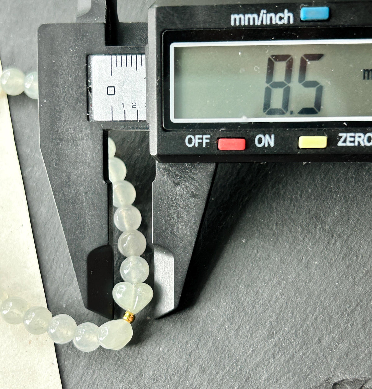 Natural Jadeite Beaded Bracelet – Burmese Type A Highly Translucent Icy White Jade, 6mm, Minimalist Jewelry