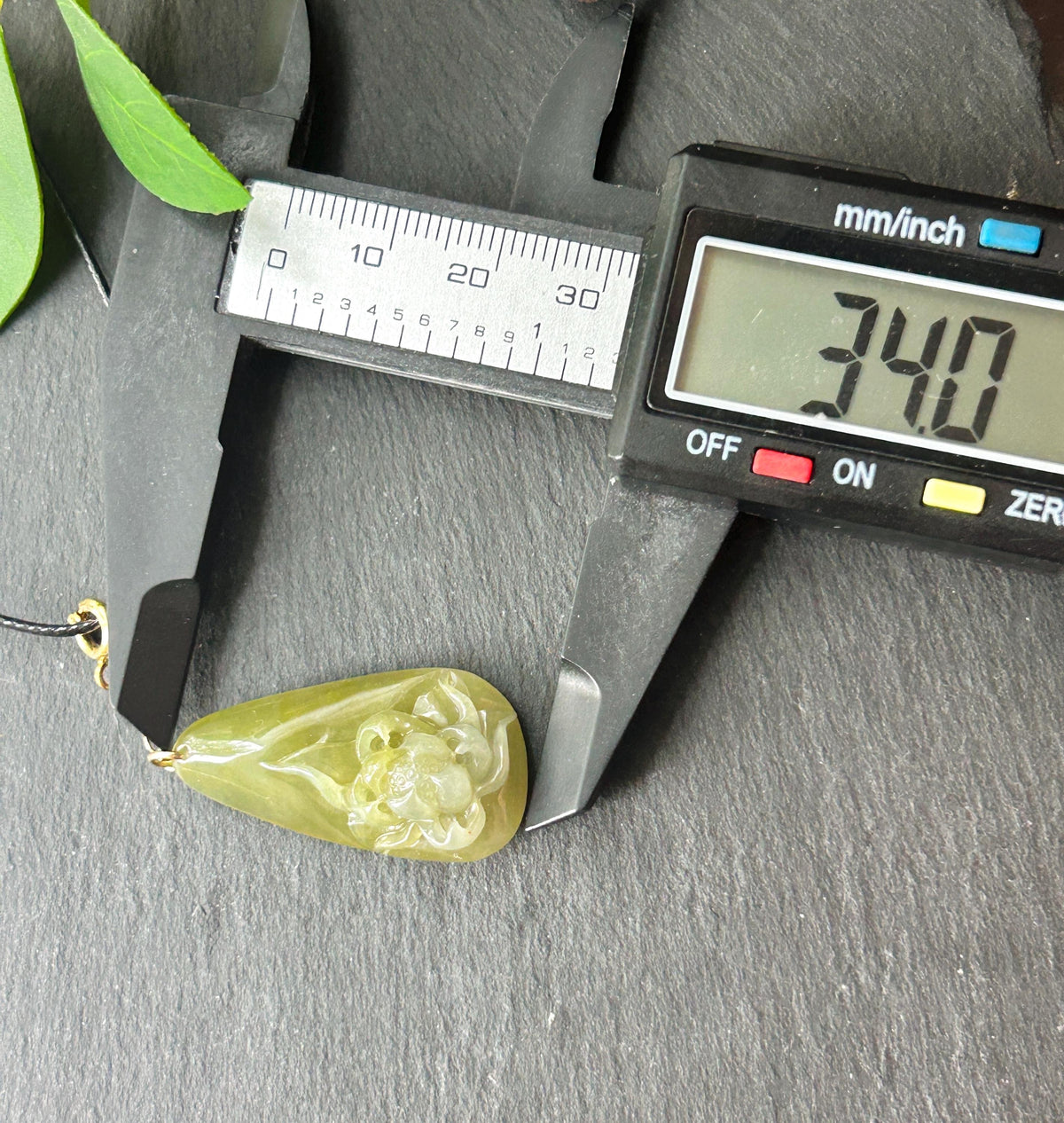 Natural Jadeite Lotus Pendant Burmese Type A Translucent Icy Glutinous Olive Tea Yellow Jade, Sterling Silver Clasp