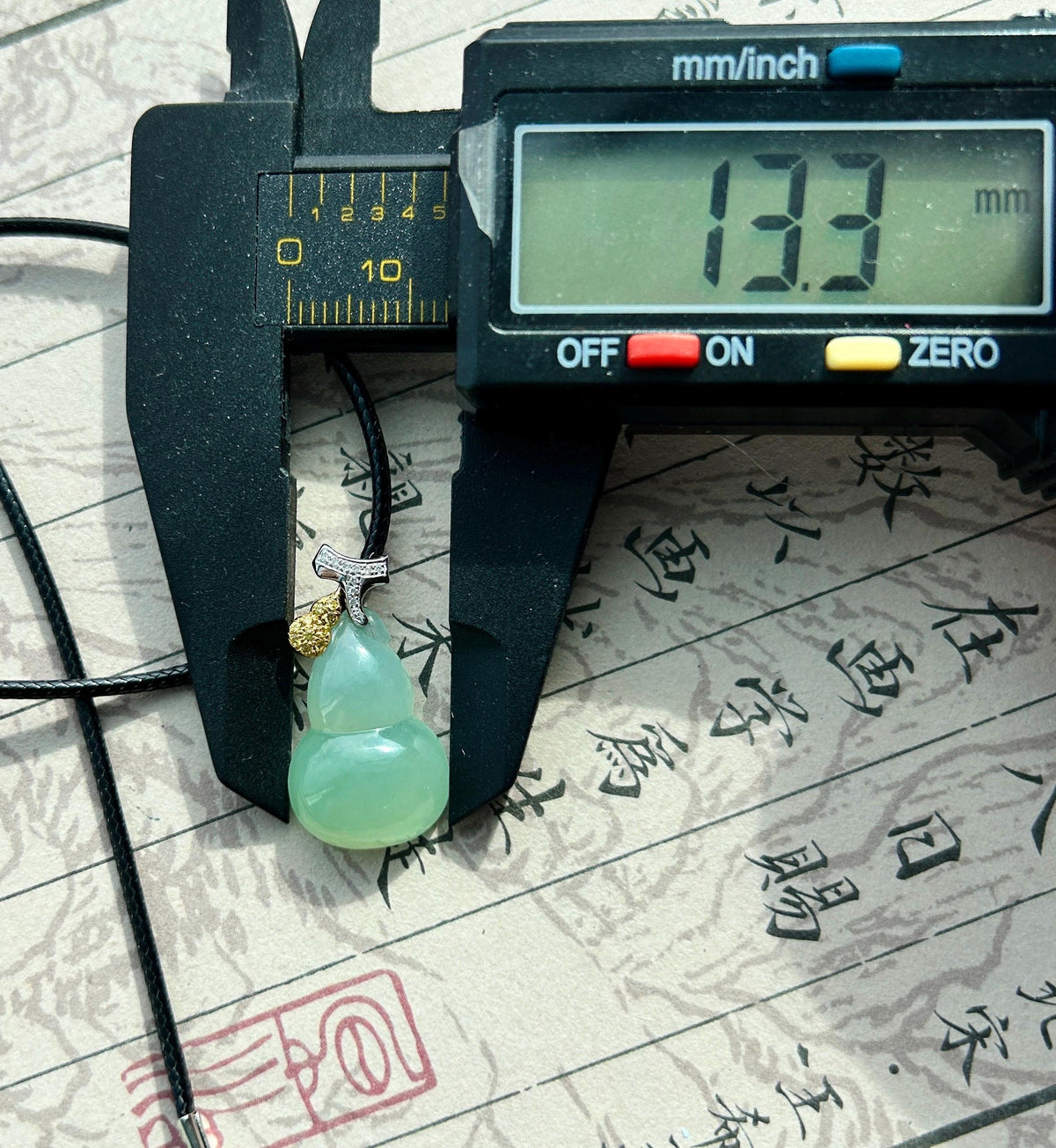 Certified Natural Jadeite Gourd Pendant High-End Burmese Type A Highly Translucent Icy Sweet Apple Green Jade Hulu, 18k Solid Gold, Diamonds