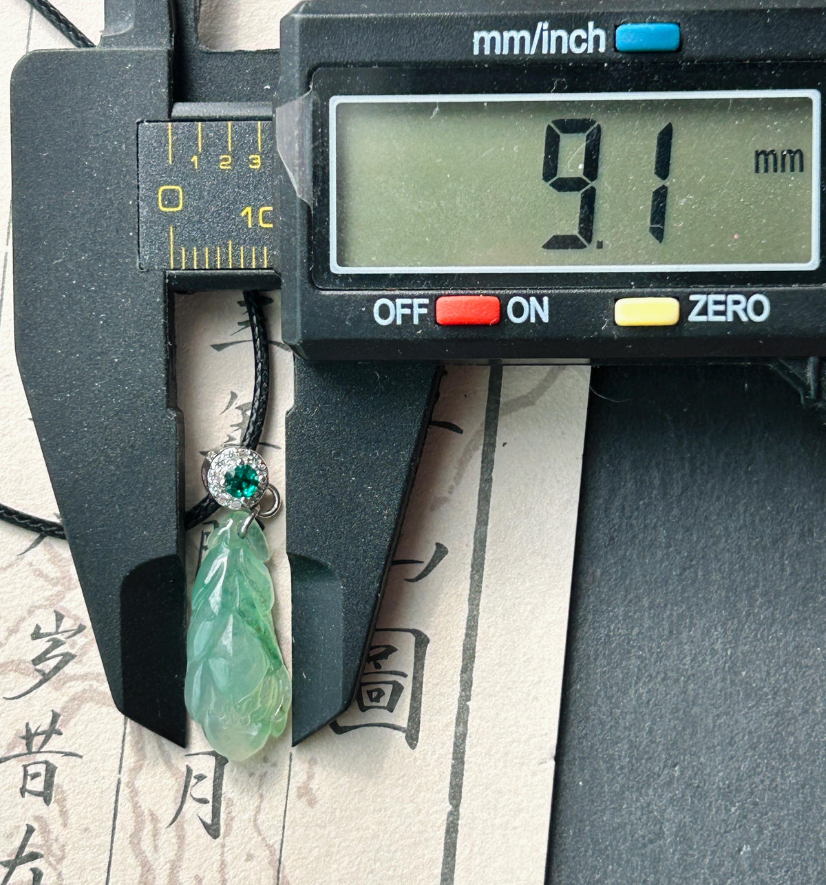 Natural Jadeite Magnolia Petite Pendant | Burmese Type A Highly Translucent Icy Minty Apple Green, Sterling Silver Bail