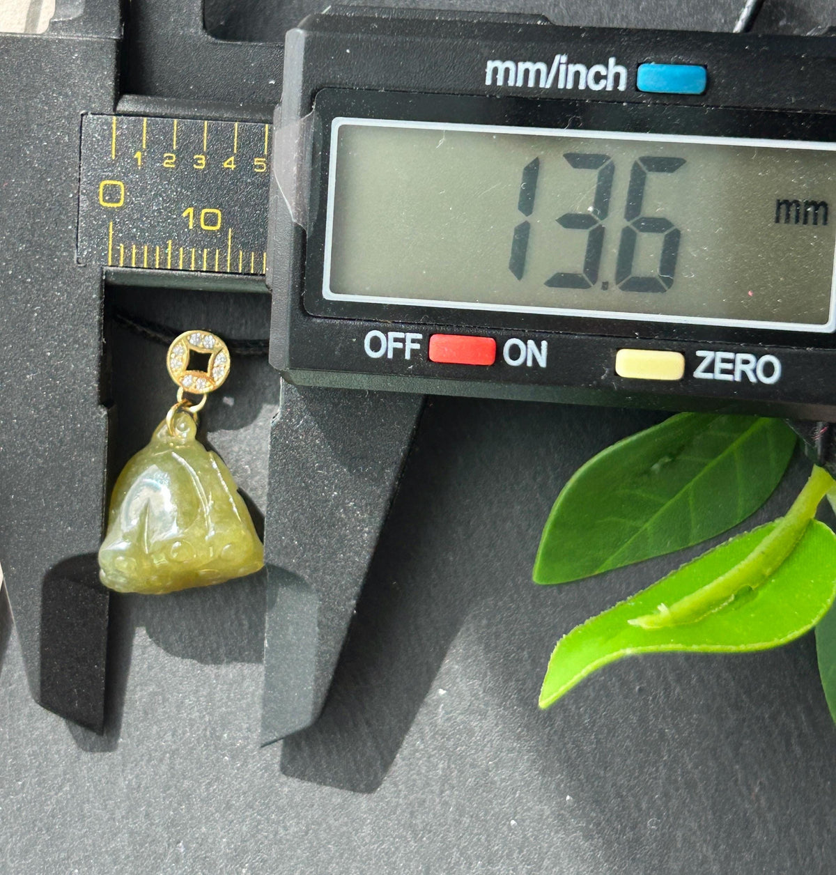 Natural Jadeite Lotus Pod Petite Pendant Burmese Type A Translucent Icy Glutinous Olive Tea Yellow Jade, Sterling Silver
