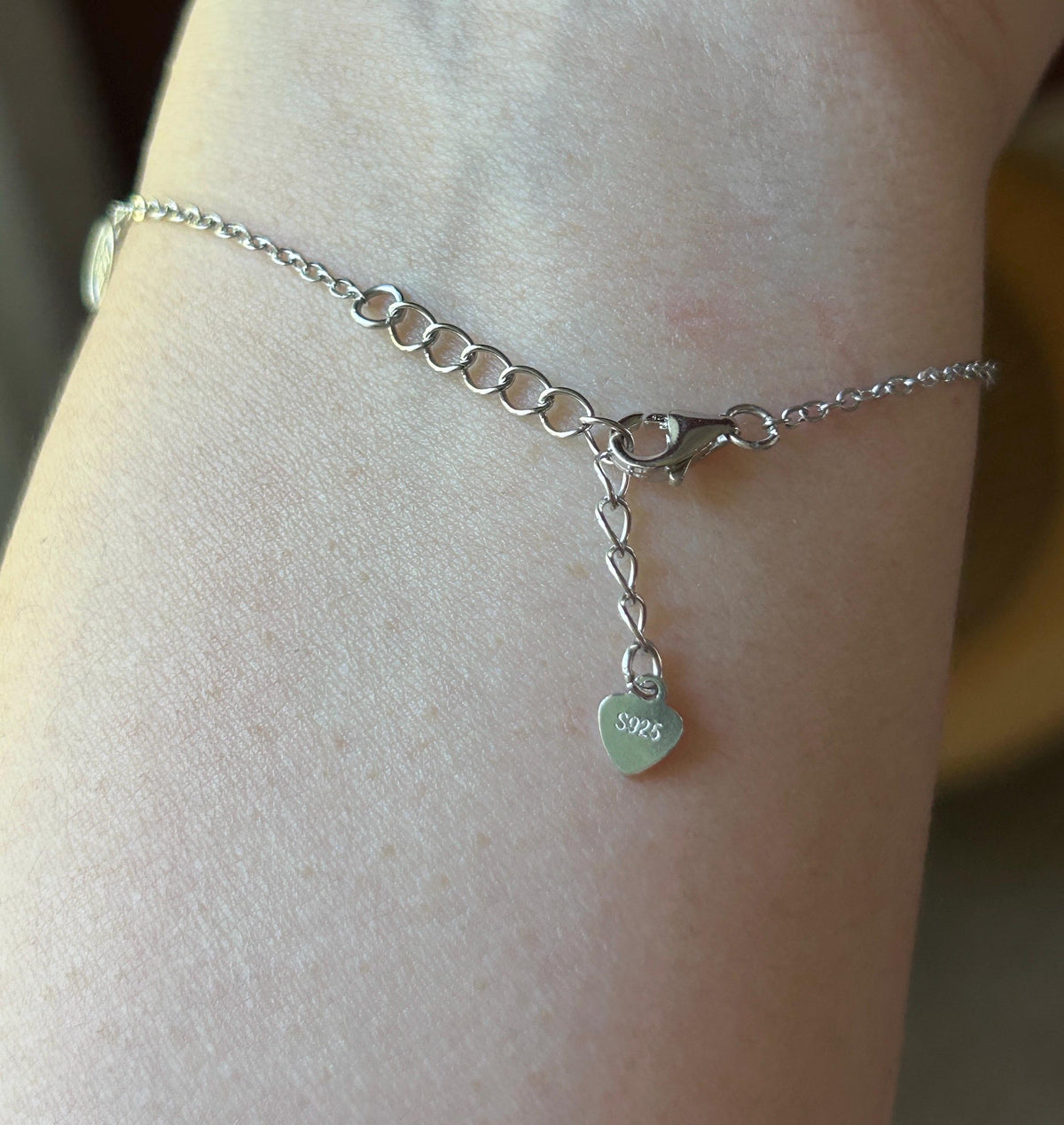 Natural Jadeite Lotus Dainty Bracelet, Burmese Type A Icy Pale Green Jade, Highly Translucent, Sterling Silver