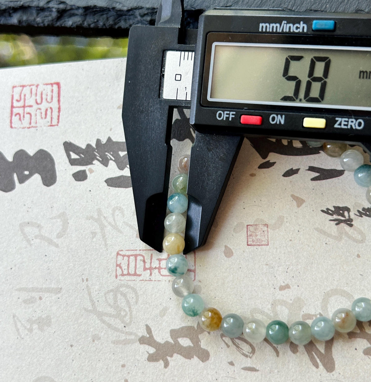 Natural Jadeite Beaded Bracelet, Burmese Type A Translucent Icy-Glutinous Jade, Fresh Autumn Tones, 5.8mm
