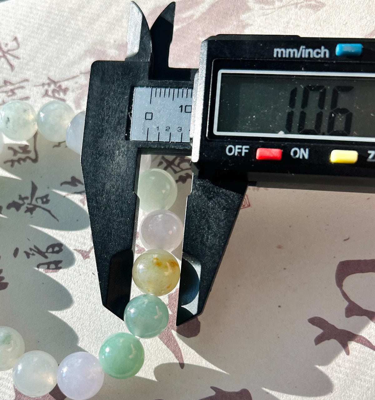 Natural Jadeite Beaded Bracelet, High-End Burmese Type A Highly Translucent Icy Pastel Multicolor Jade, 10.2–10.9mm Duobao Bracelet