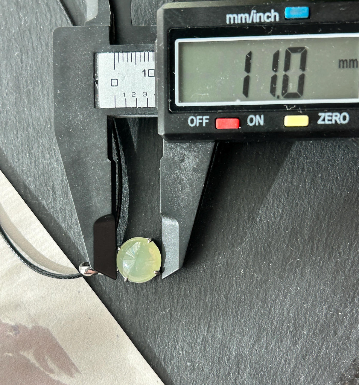 Certified Natural Jadeite Cabochon Pendant, Burmese Type A Highly Translucent Icy Gelatinous Green Tea Yellow Jade, Sterling Silver