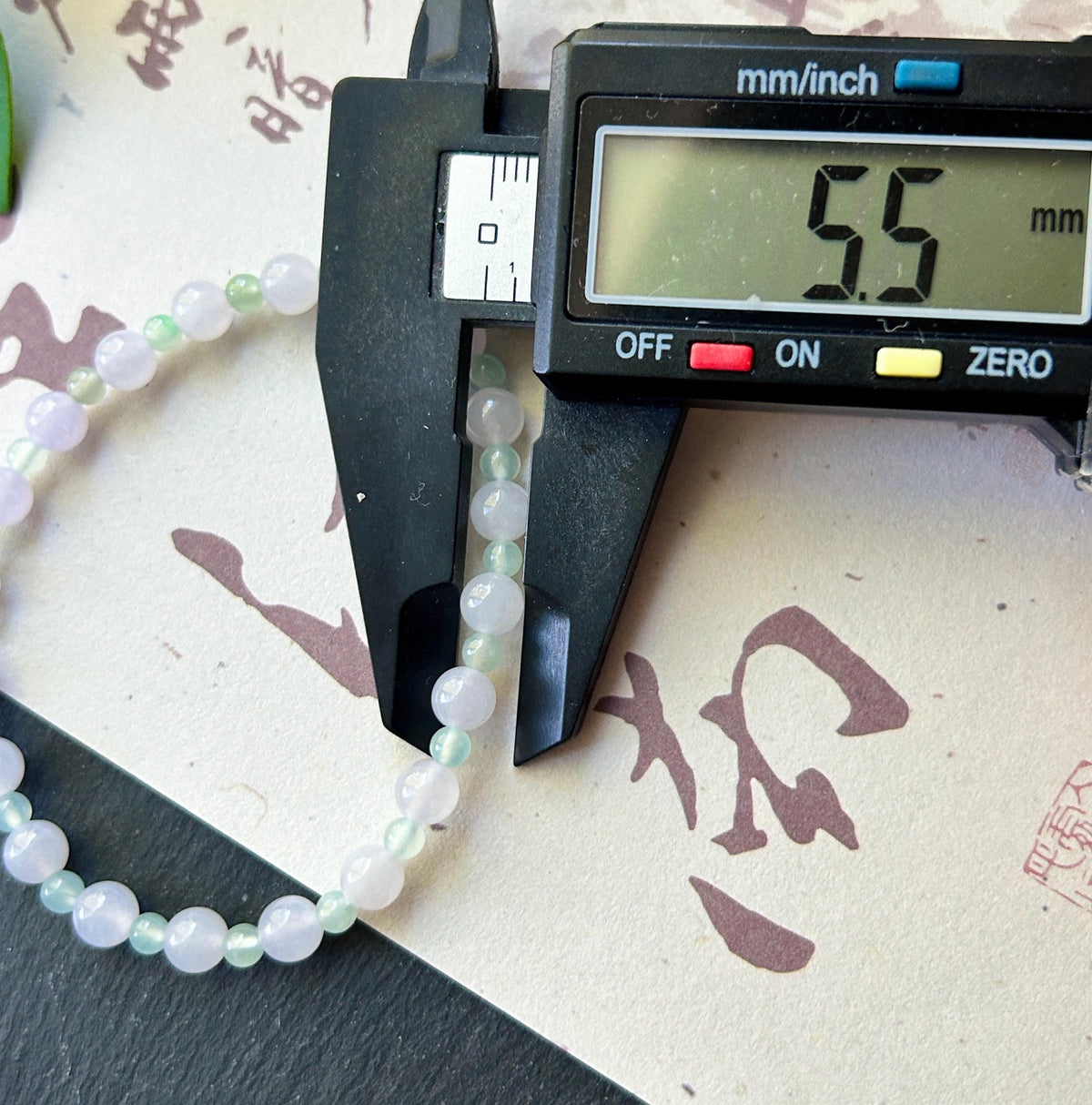 Natural Jadeite Beaded Bracelet Burmese Type A Highly Translucent Icy Pale Pinkish Lavender & Mint Green Jade 5.5mm Minimalist Jewelry