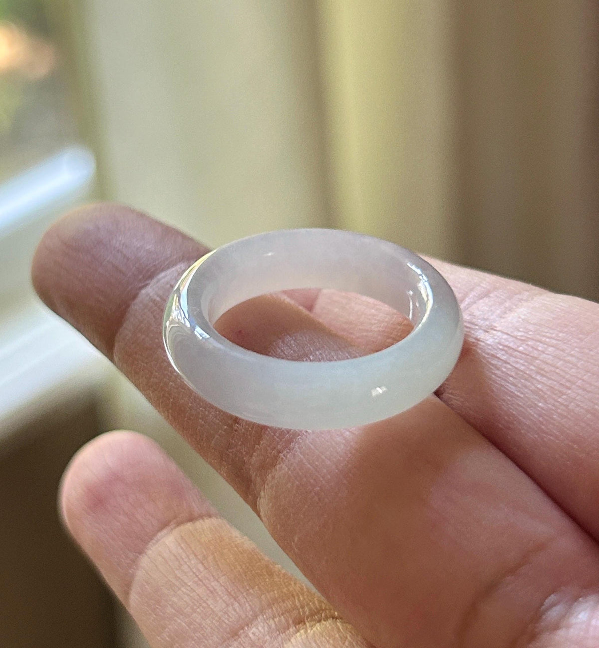 Certified Natural Burmese Type A Jadeite Ring | Icy Pale Pink Light Green Gradient Color Jade | Ring & Necklace/Charm Set| US 8.5