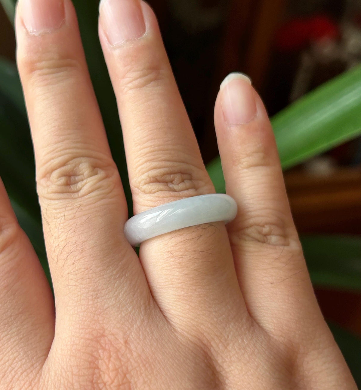 Certified Natural Burmese Type A Jadeite Ring | Icy Pale Pink Light Green Gradient Color Jade | Ring & Necklace/Charm Set| US 8.5