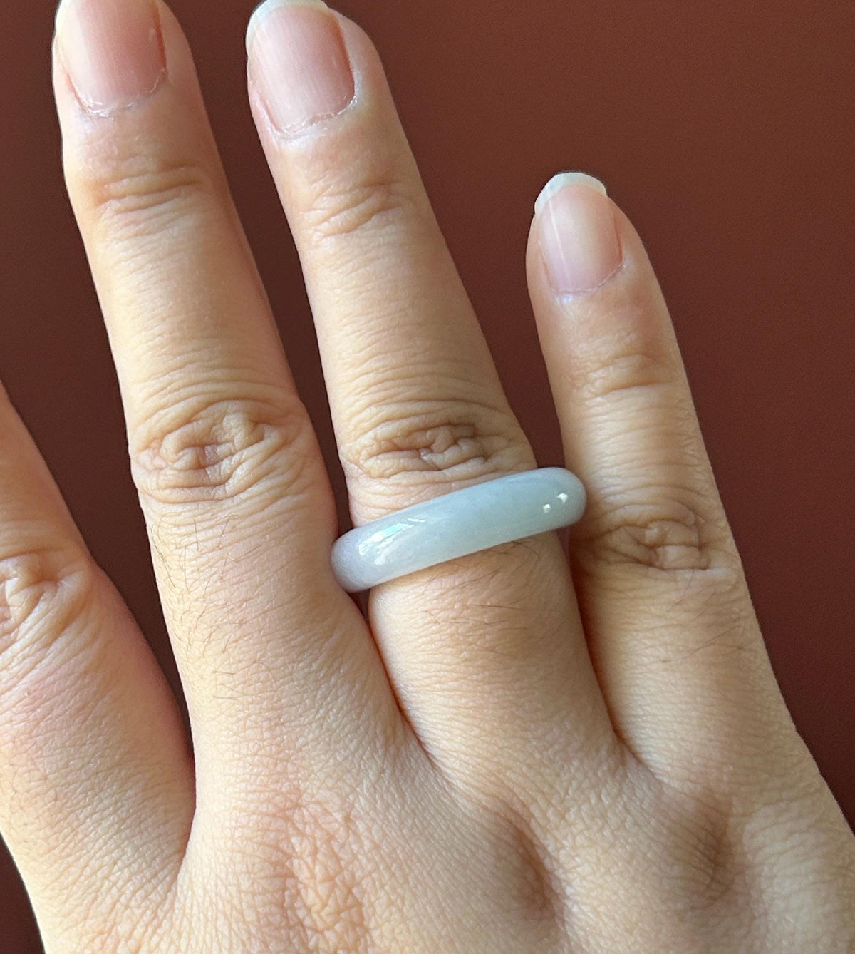 Certified Natural Burmese Type A Jadeite Ring | Icy Pale Pink Light Green Gradient Color Jade | Ring & Necklace/Charm Set| US 8.5