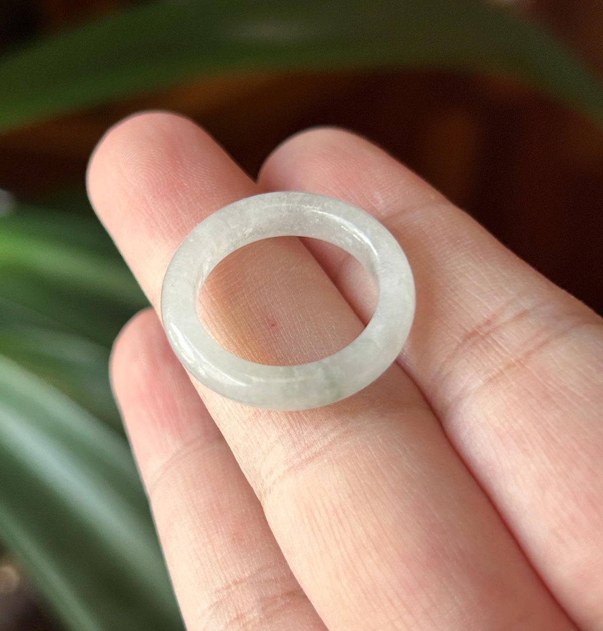 Certified Natural Burmese Type A Jadeite Ring | Fine Glutinous Icy White Jade | Ring & Necklace/Charm Set| US 6.5