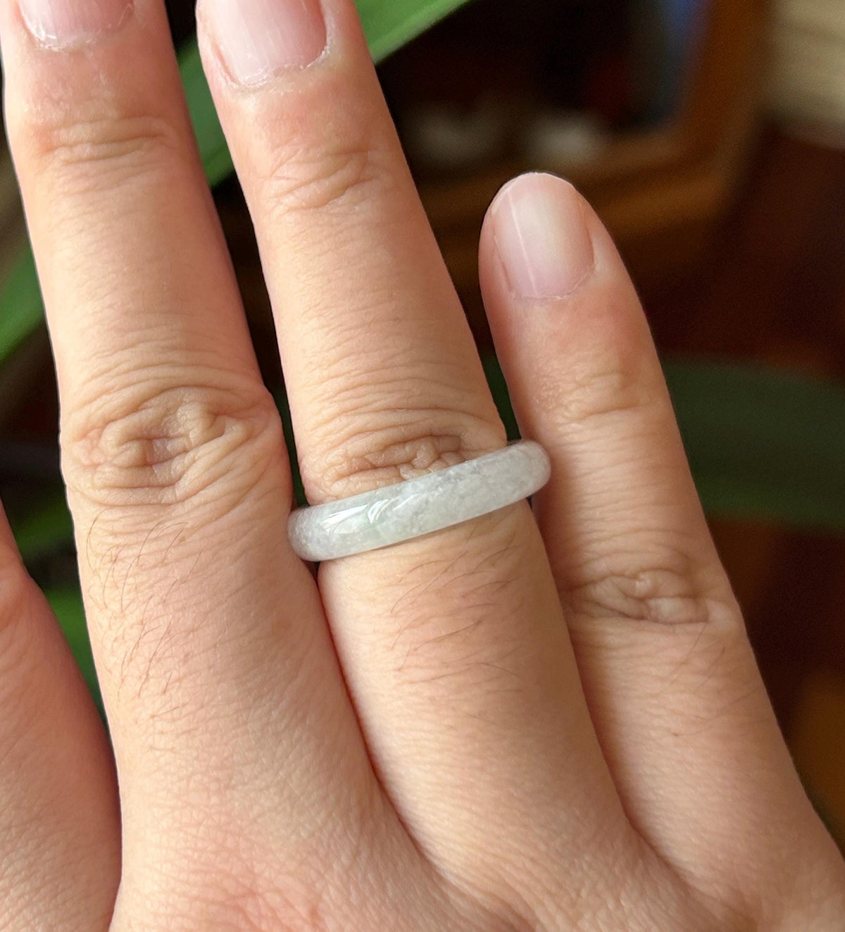 Certified Natural Burmese Type A Jadeite Ring | Fine Glutinous Icy White Jade | Ring & Necklace/Charm Set| US 6.5