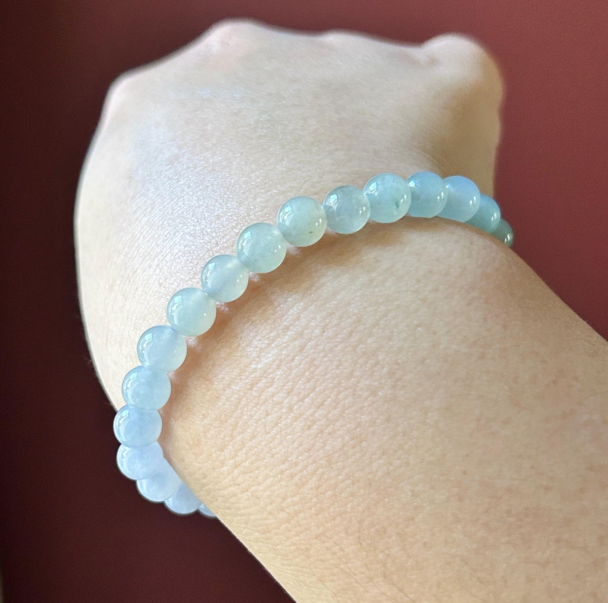 Natural Jadeite Beaded Bracelet, Burmese Type A Untreated Highly Translucent Icy Pastel Macaron Rainbow Gradient Multicolor Jade, 6.5mm