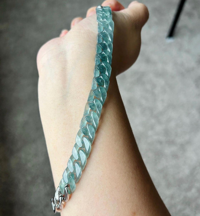 Custom Commission: Type A Jadeite Cuban Chain, 11mm